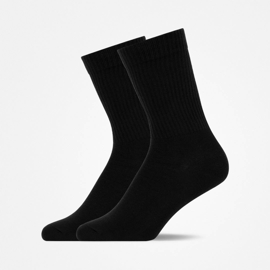 SNOCKS Socken Crew Socks Uni, 2pcs Black