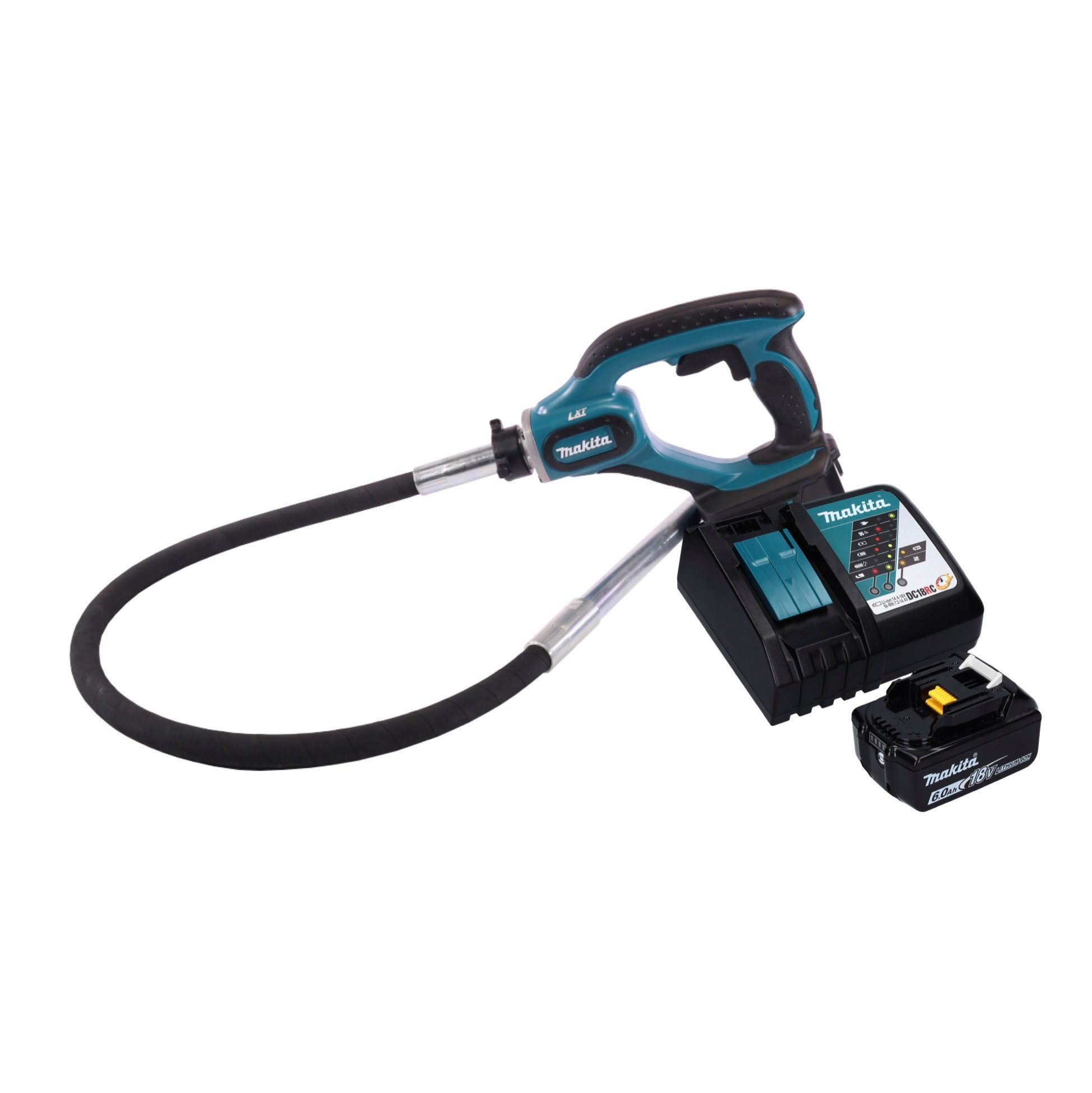 Makita Rührwerk DVR 450 RG1 Akku Betonverdichter 18 V 1,2 m + 1x Akku 6,0 Ah