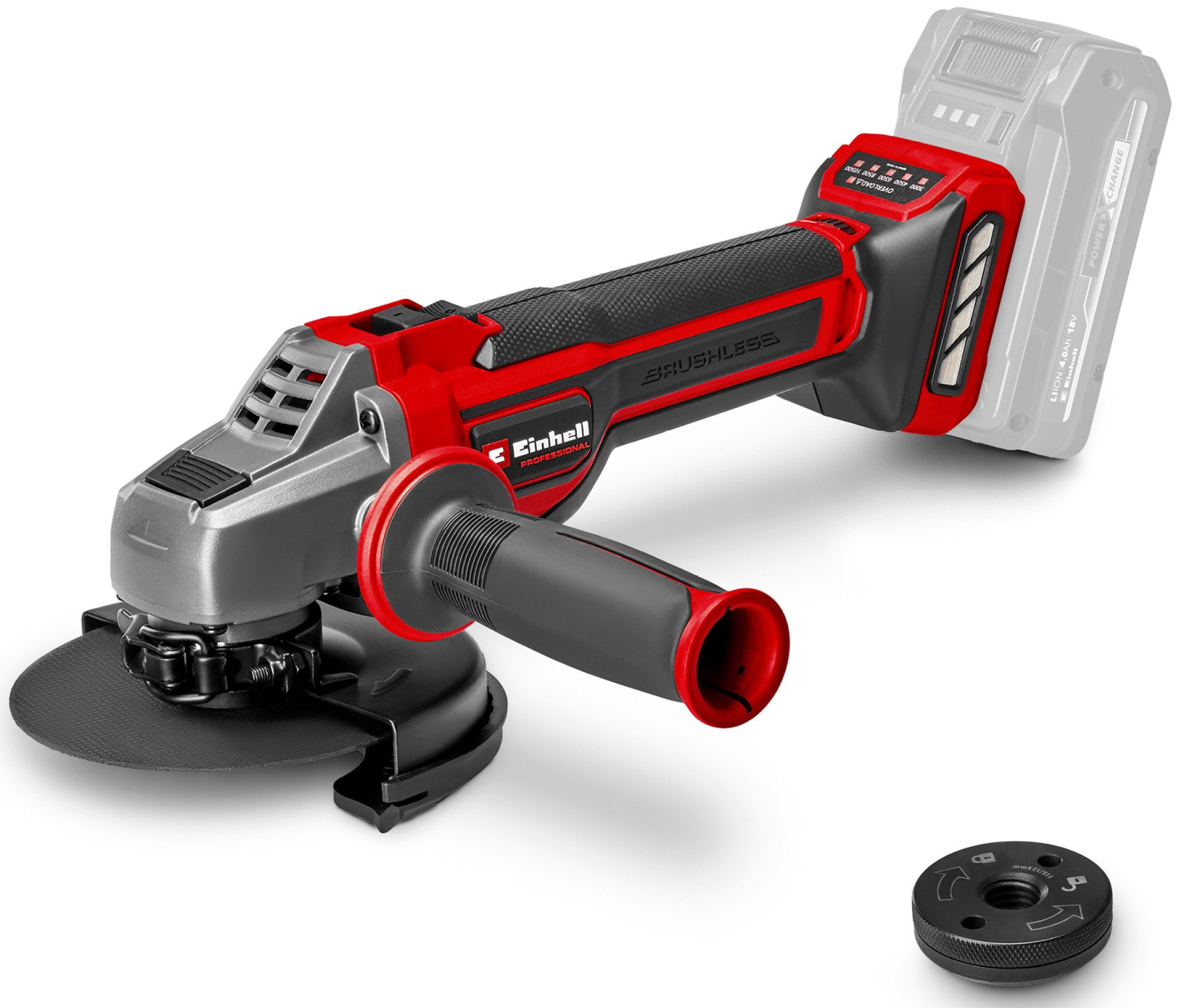 Einhell Akku-Winkelschleifer TP-AG 18/125 CE Q Li - Solo, max. 10500 U/min, ohne Akku und Ladegerät