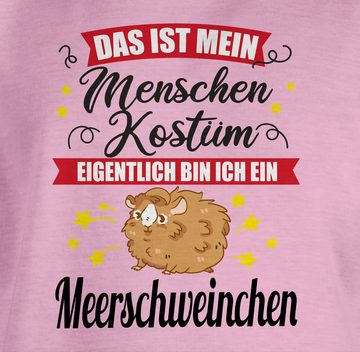 Shirtracer T-Shirt Das ist mein Menschen Kostüm Eigentlich bin ich ein Meerschweinchen - Karneval & Fasching