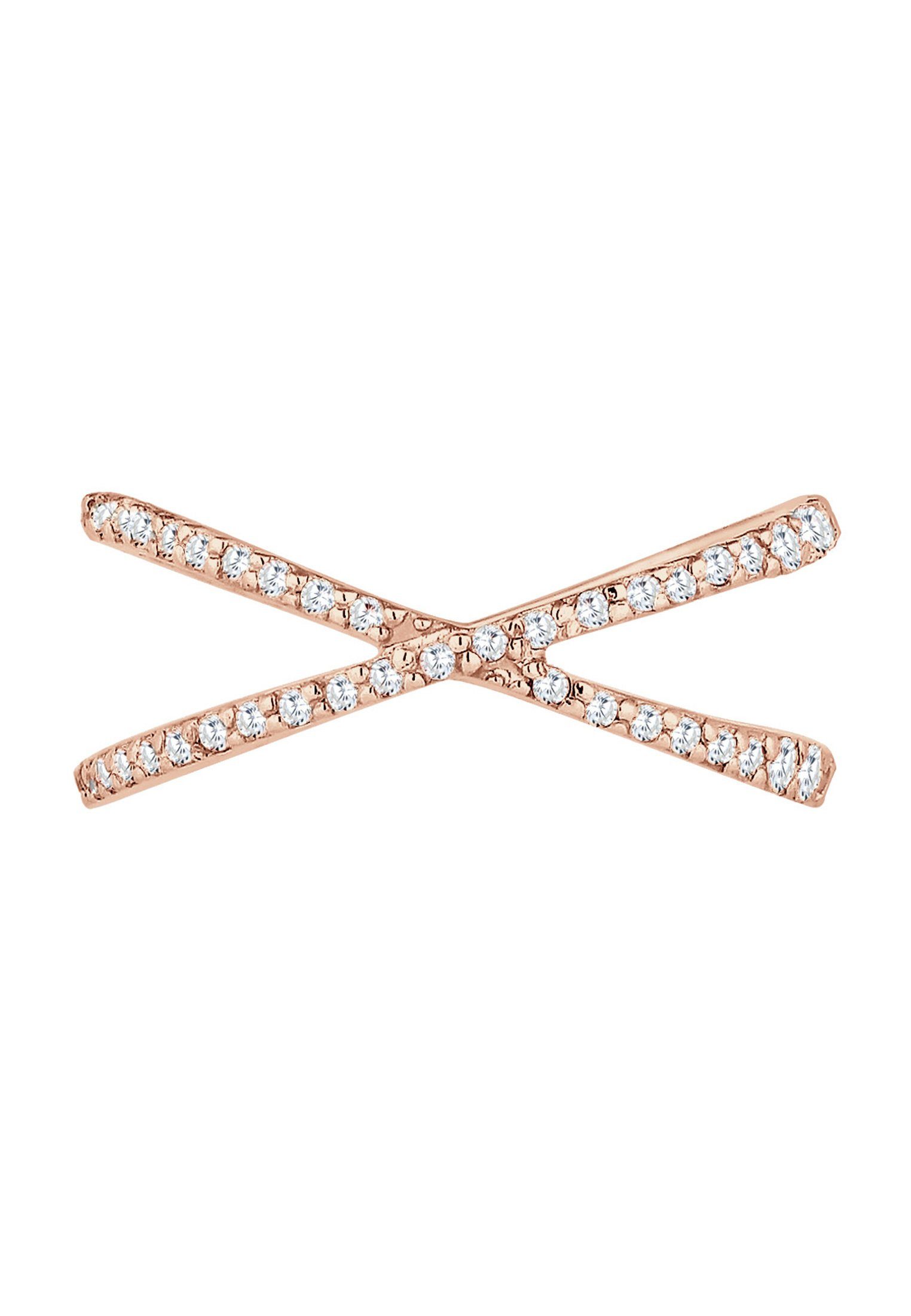 Elli Fingerring Silberring Kreuz mit Zirkonia 925 Silber günstig online kaufen