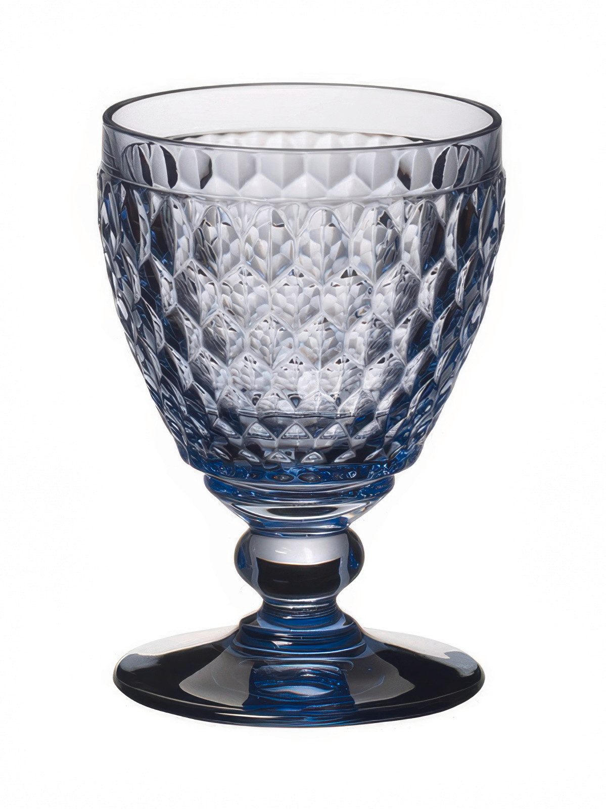 Villeroy & Boch Weinglas Boston Coloured, Kristallglas, Spülmaschinengeeignet, Blau, Boston, H: 12cm