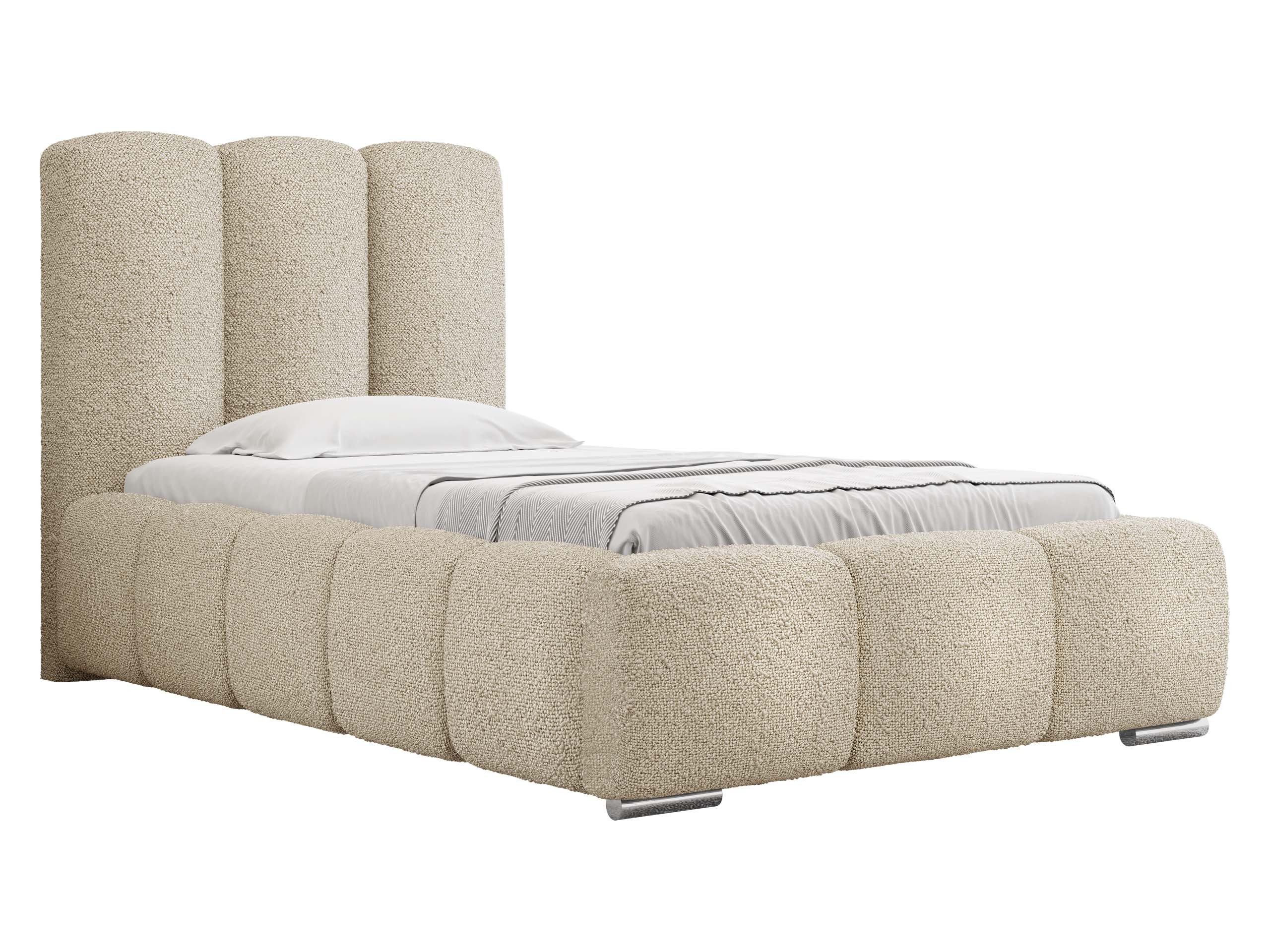MIRJAN24 Polsterbett Wizko Boucle 90 (mit Bettkasten), Leistenlattenrost aus Holz, 222x110x112 cm