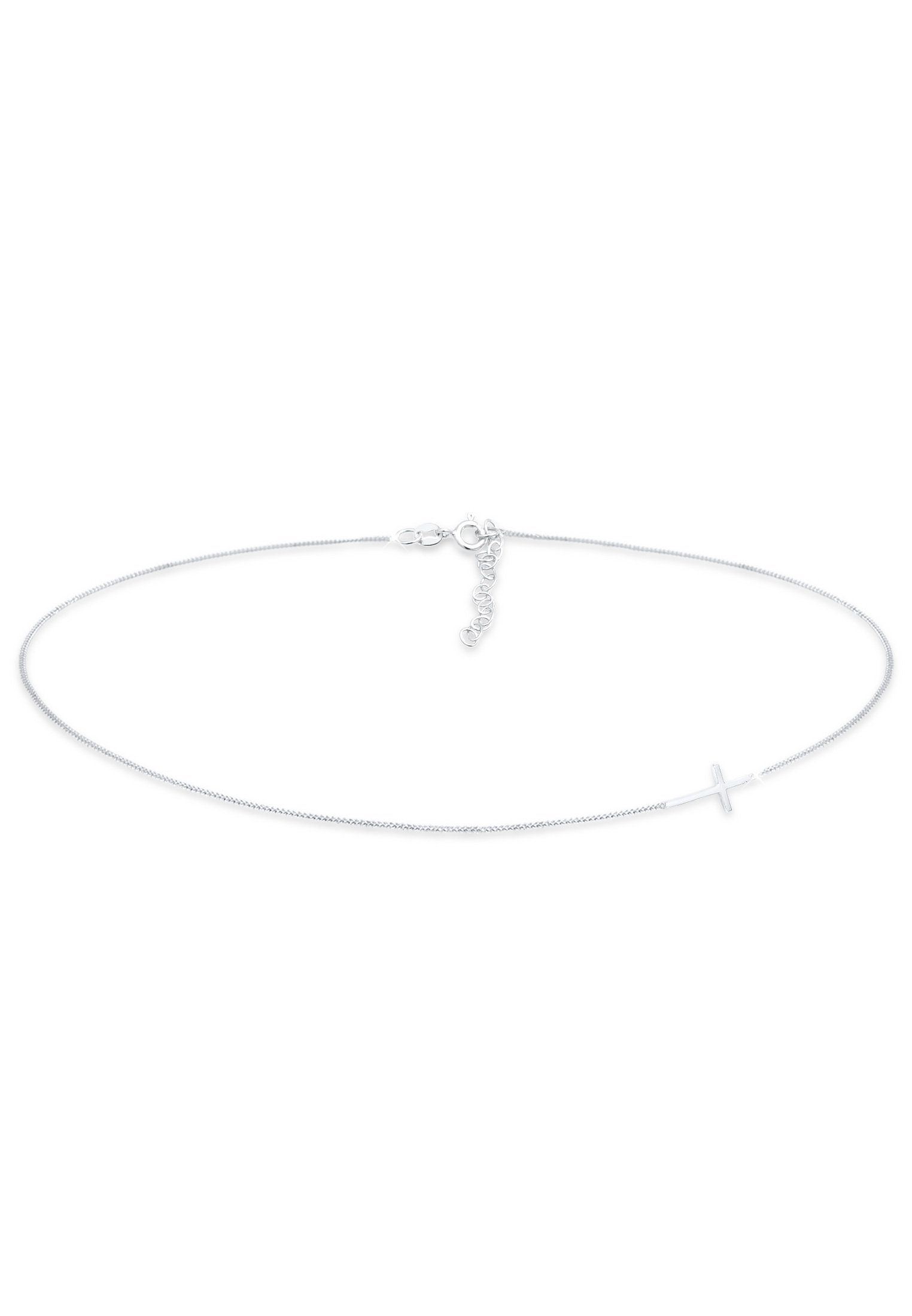 Elli Choker Choker Kreuz Symbol Trend 925 Silber