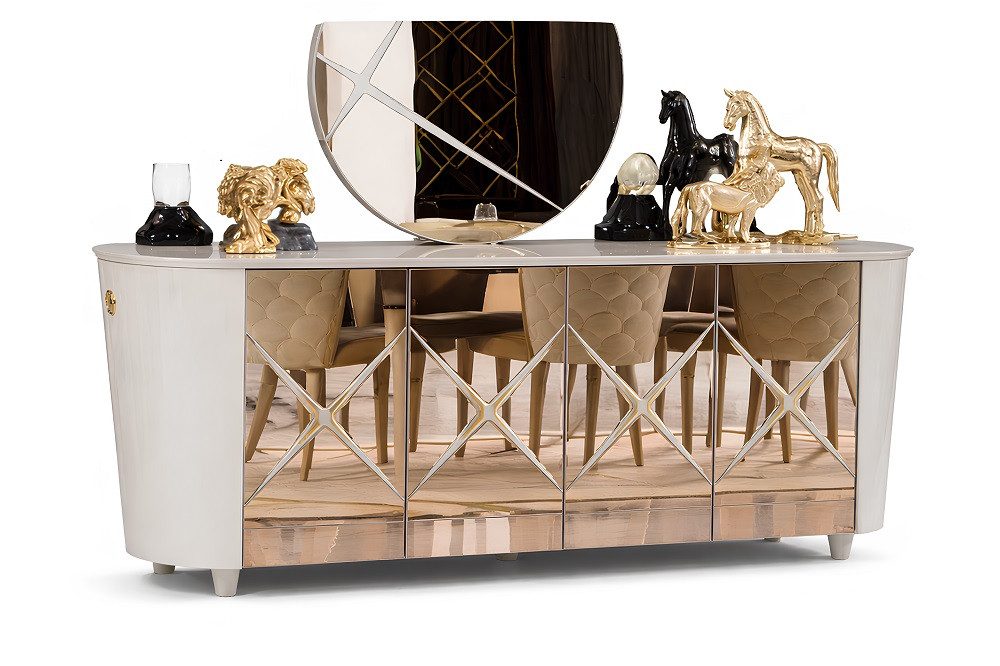 JVmoebel Kommode Goldenes Sideboard aus hochwertigem Material für stilvolle Räume (1 St., Kommode), Made in Europa