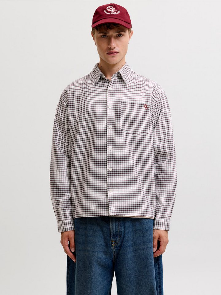 Jack & Jones Langarmhemd JORFREDERIKSBERG OXFORD SHIRT LS SN Baumwolle, locker geschnitten