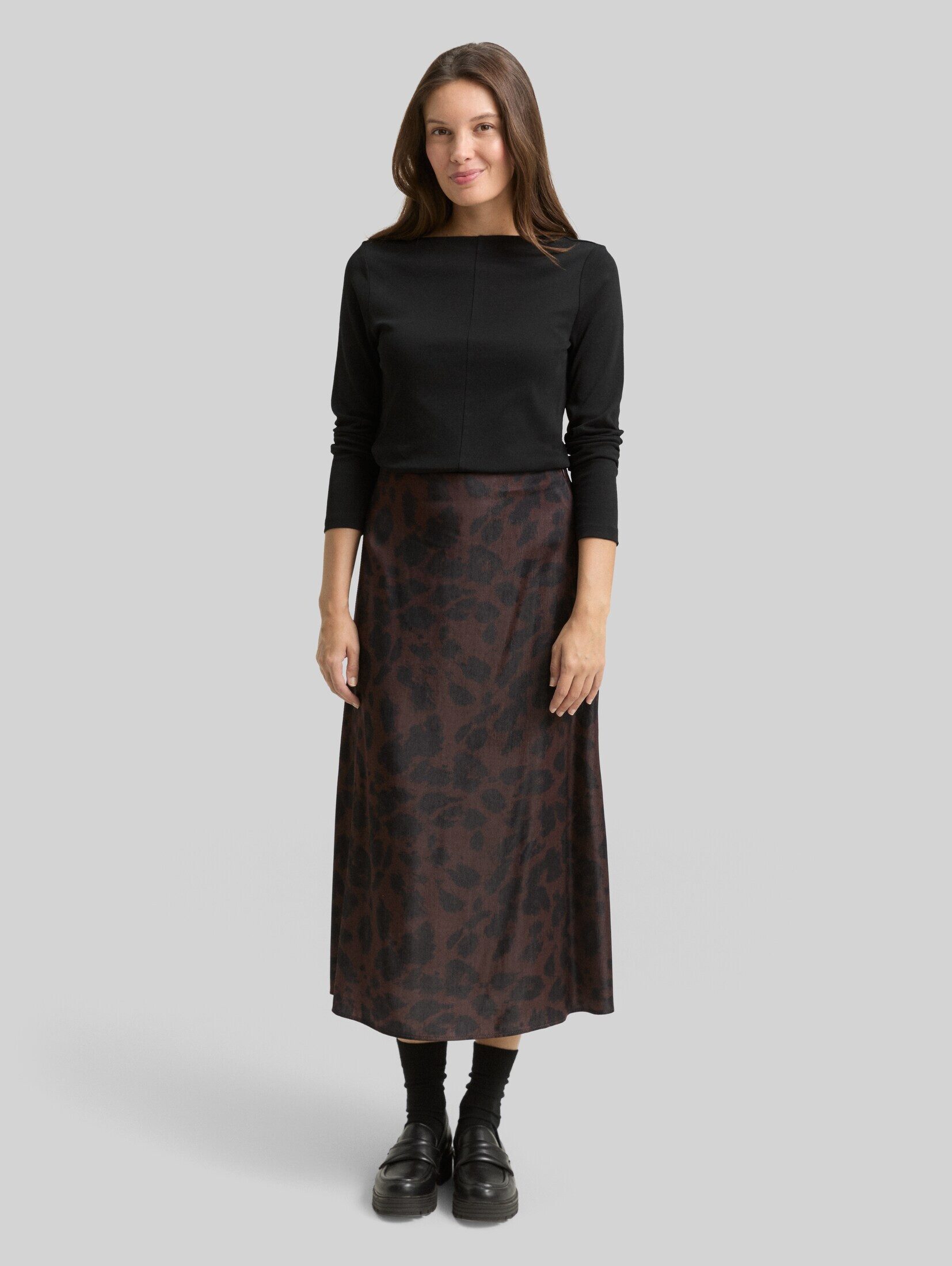 TOM TAILOR Sommerrock Röcke Satin Midi-Rock