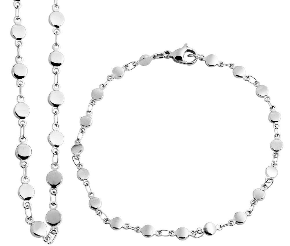 AKZENT Schmuckset Valeska Edelstahl silber günstig online kaufen