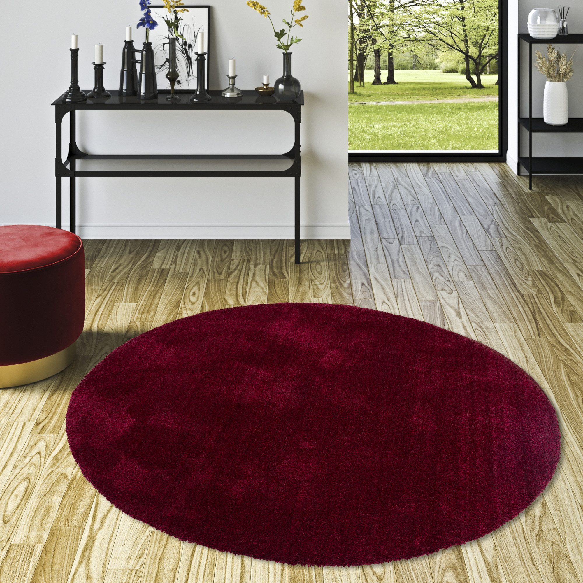 Snapstyle Hochflor-Teppich Super Soft Hochflorteppich Livorno Rund, Rund, Höhe: 17 mm