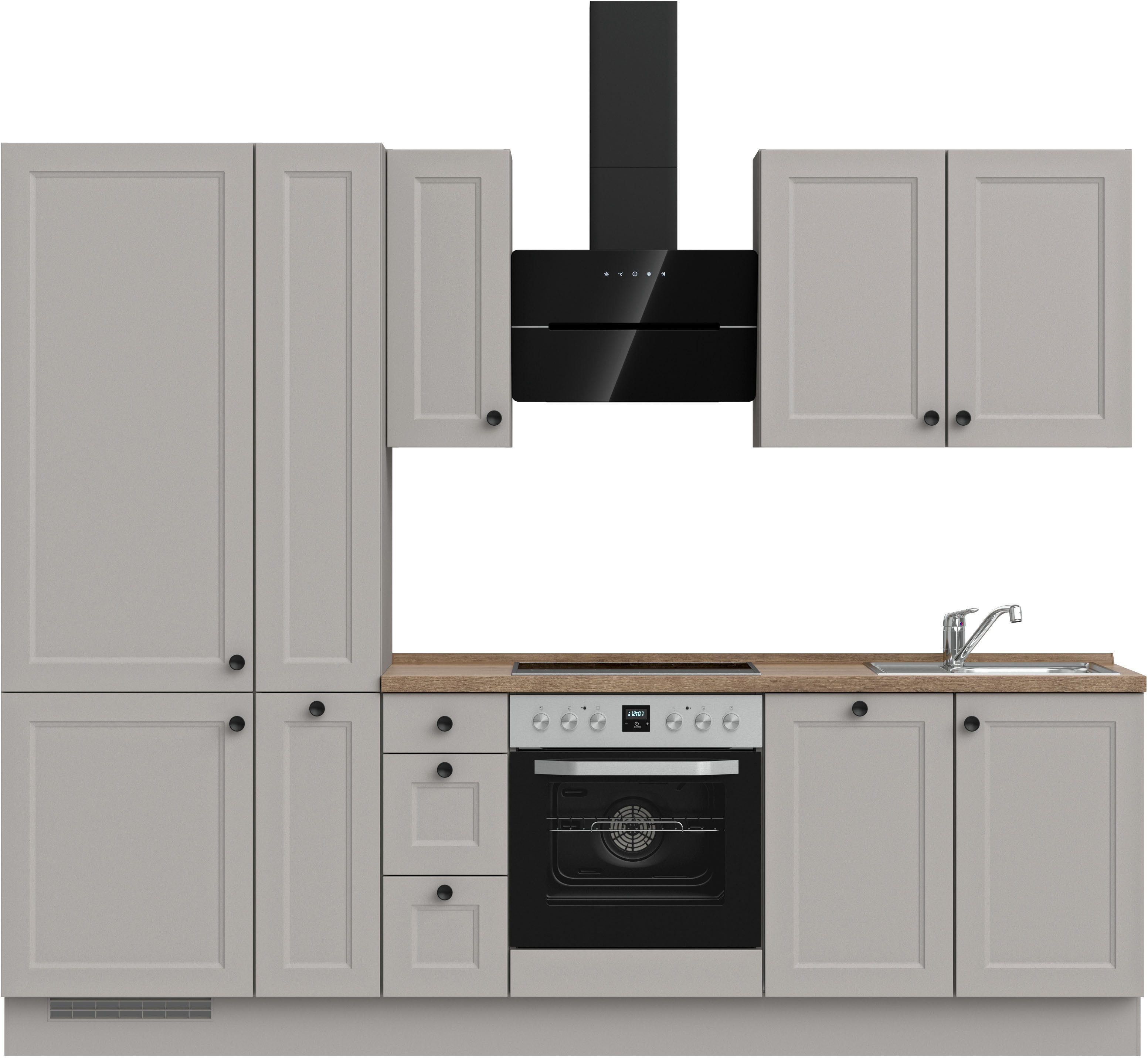 nobilia® Küchenzeile "Cascada II", vormontiert, Breite 270 cm, Ausrichtung wählbar, wahlw. mit E-Geräten