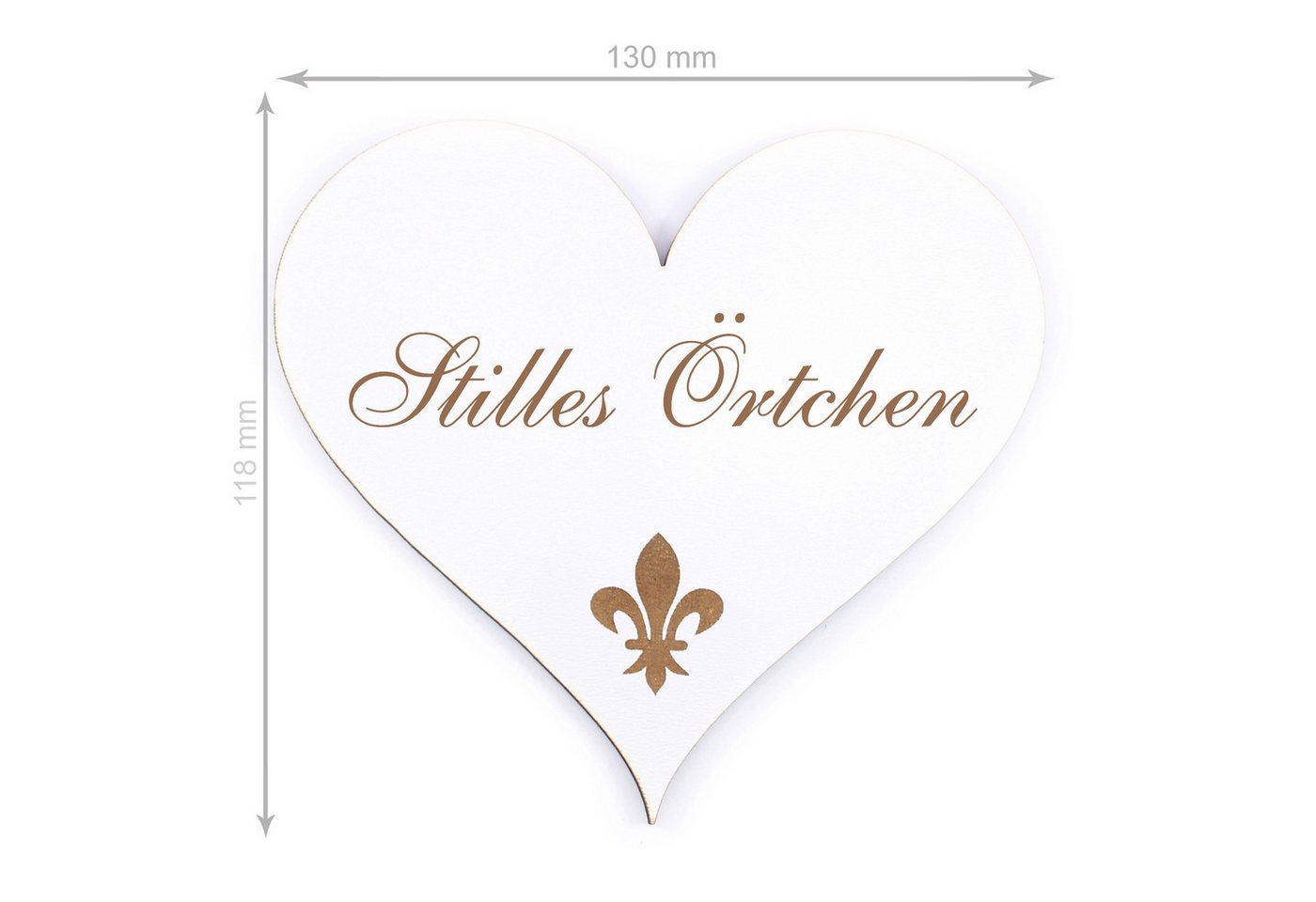 Thumbnail - Dekolando Hinweisschild Türschild Herz - Stilles Örtchen - Schild 13 x 12 cm - Schilder Türsch