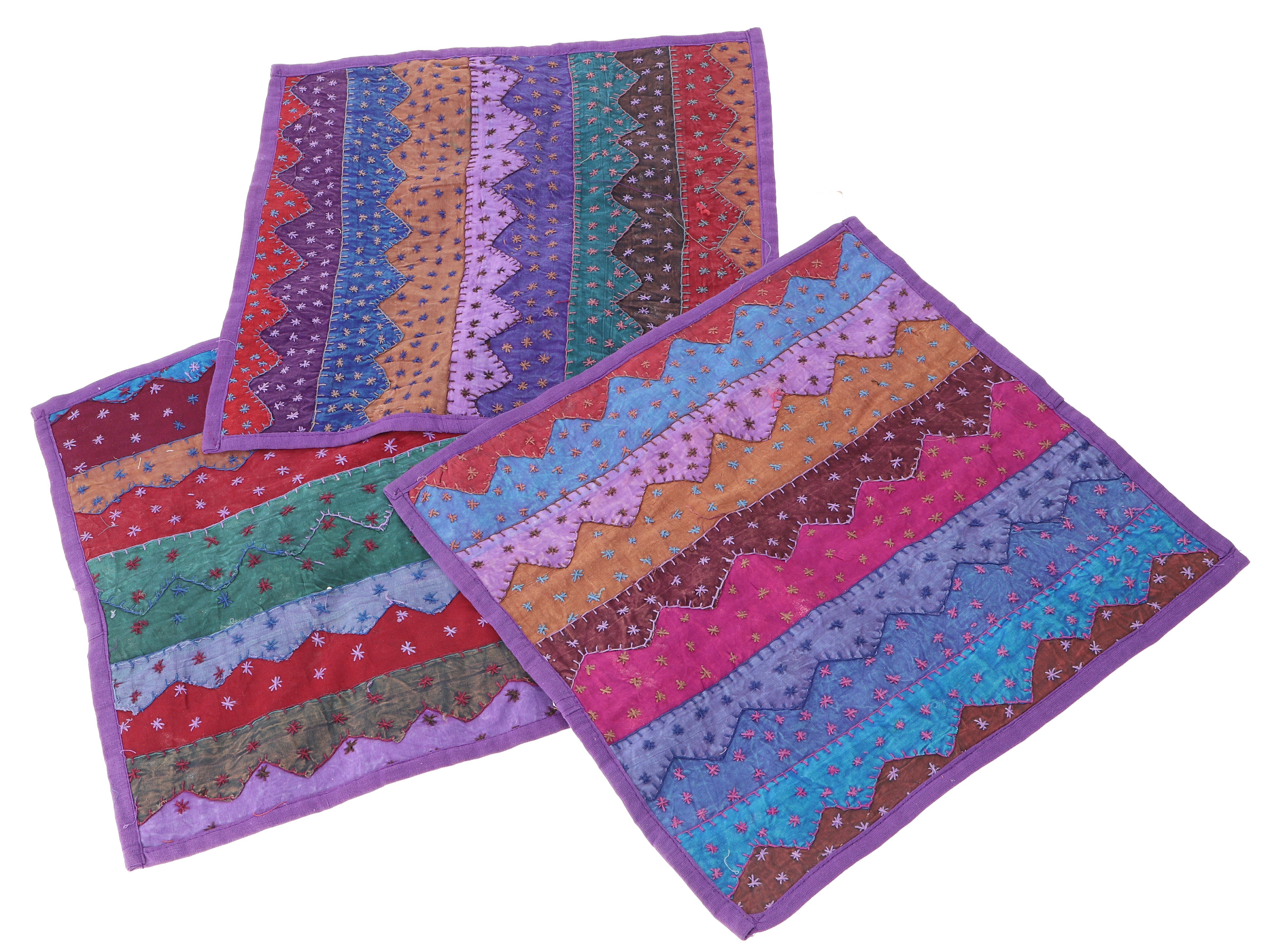 Indische Patchwork.., Kissenbezüge Guru-Shop bestickter Kissenhülle,