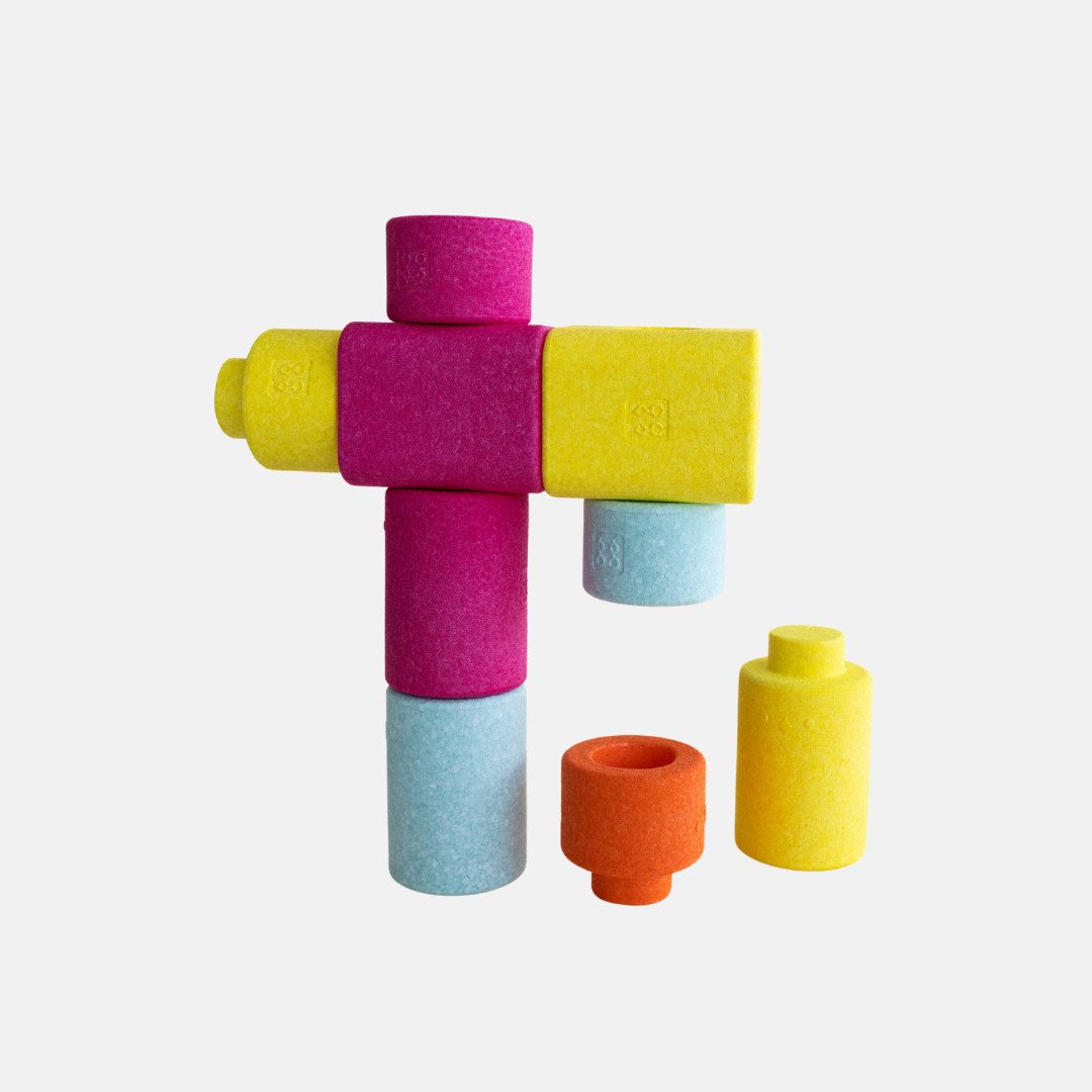 bygge Kreativbausteine – Set für Kinder ab 1 Jahr Spielbausteine, (Set, Kreativbausteine-Set), Made in Germany, teilweise aus recyceltem Material
