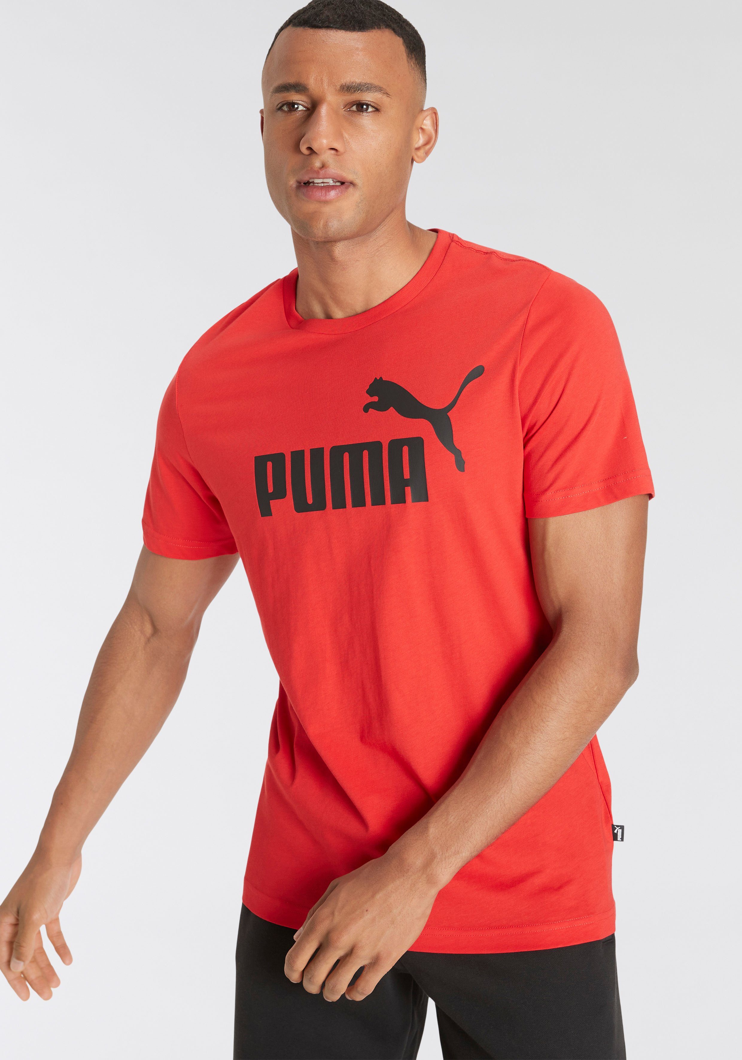 [Überraschender Preis!] PUMA T-Shirt ESS LOGO High Red Risk TEE