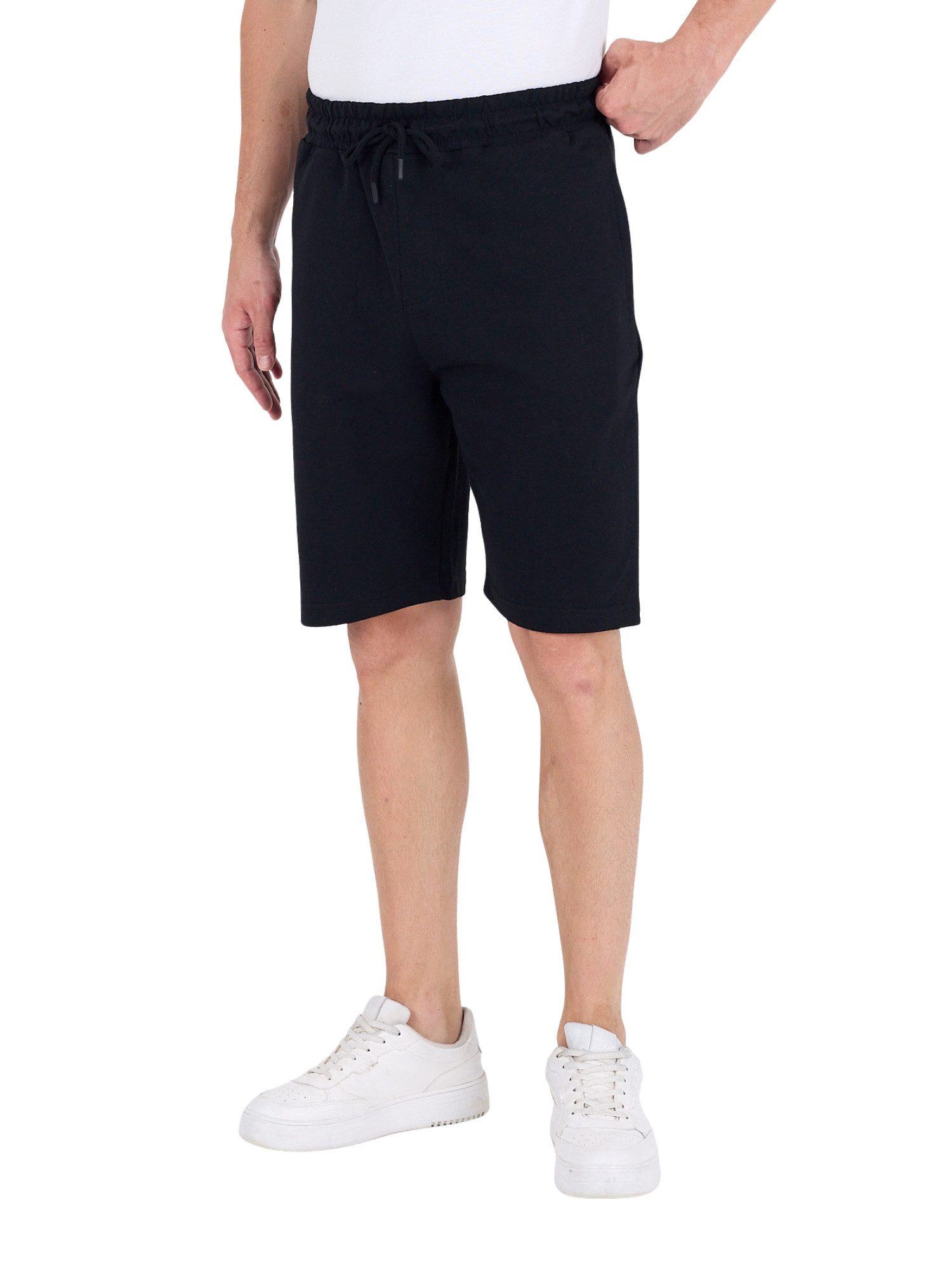 Sweatshorts Herren Sportshorts Kurz mit Reißverschluss Laufshorts Bermuda