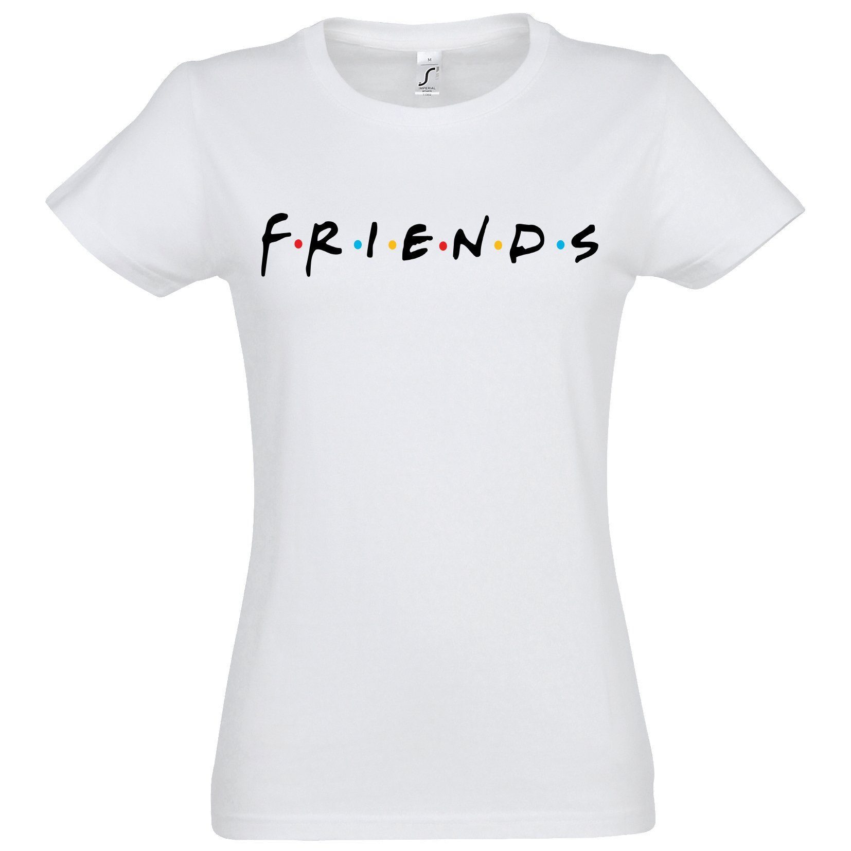 Youth Designz Print-Shirt Friends Logo Damen T-Shirt Geschenk Frauen Freundin mit modischem Spruch Aufdruck
