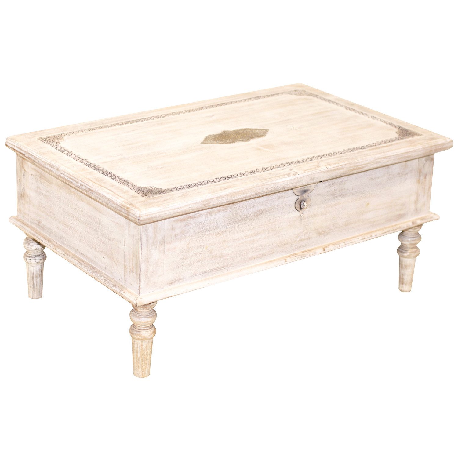 Marrakesch Orient & Mediterran Interior Couchtisch Orientalischer Tisch Truhentisch Abanoub - 100cm (1-St)