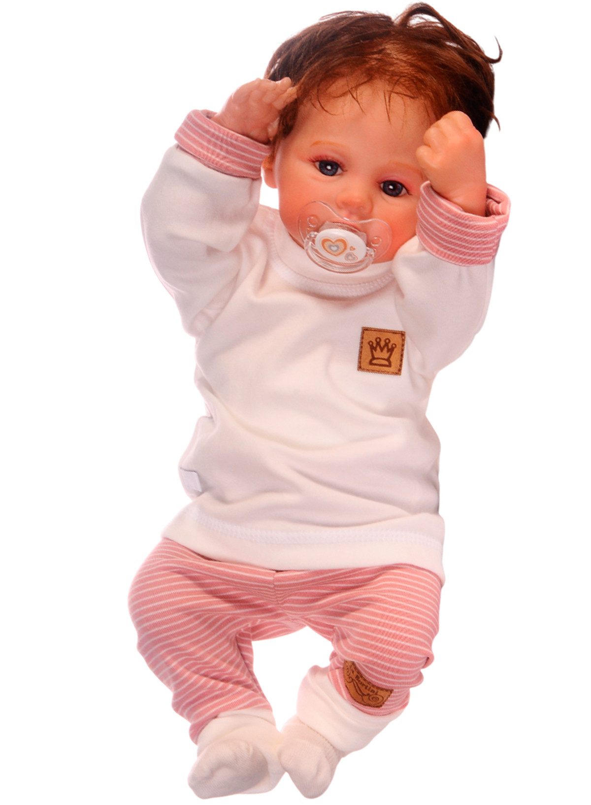 Langarmshirt & Hose Baby Anzug 3tlg Langarmshirt Hose Socken Erstlingsset