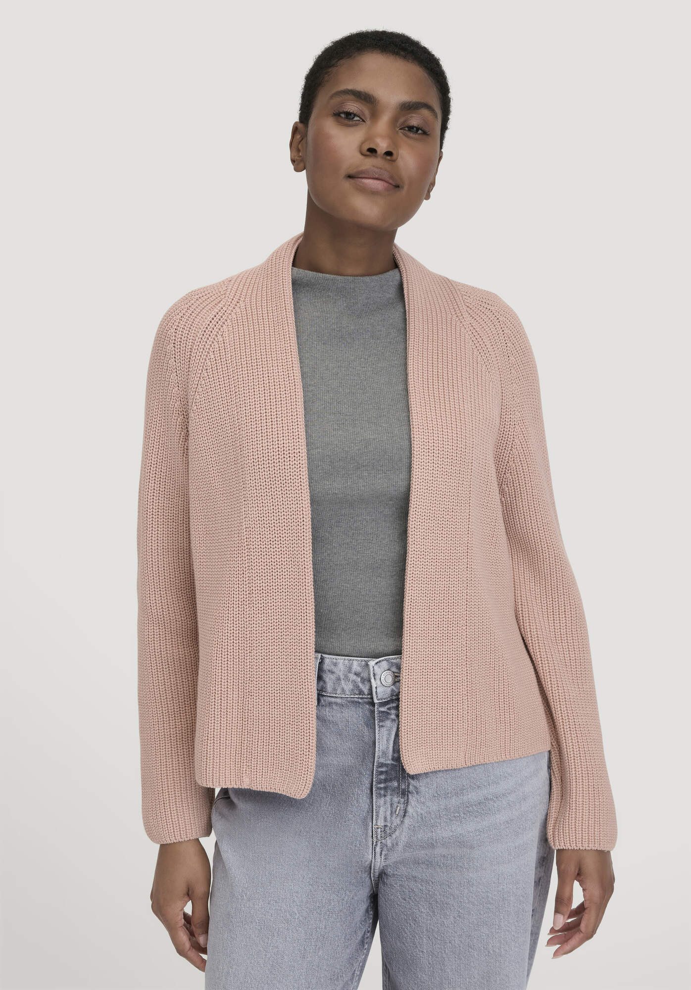 Hessnatur Strickjacke Relaxed aus reiner Bio-Baumwolle (1-tlg) günstig online kaufen