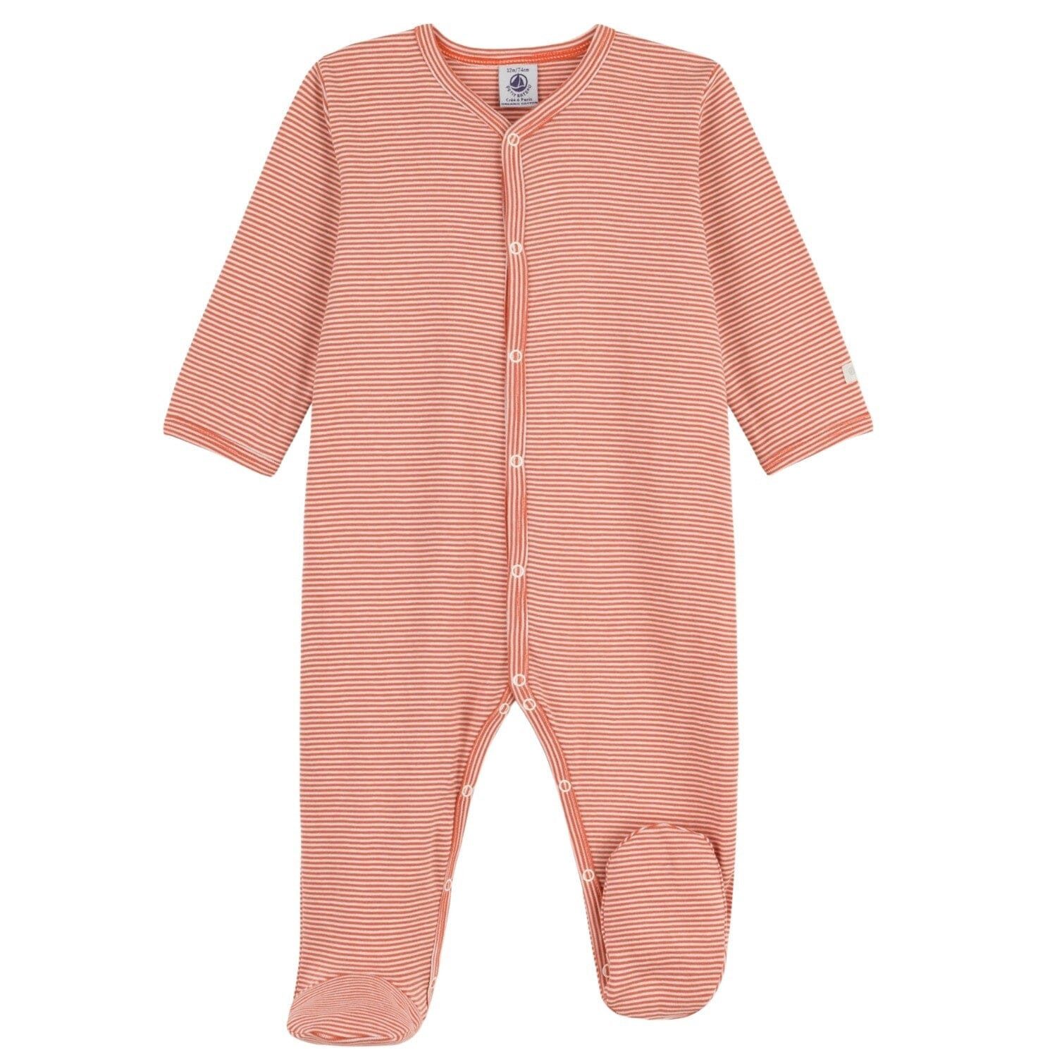 Strampler Petit Bateau Strampler Ringelstreifen rot weiß