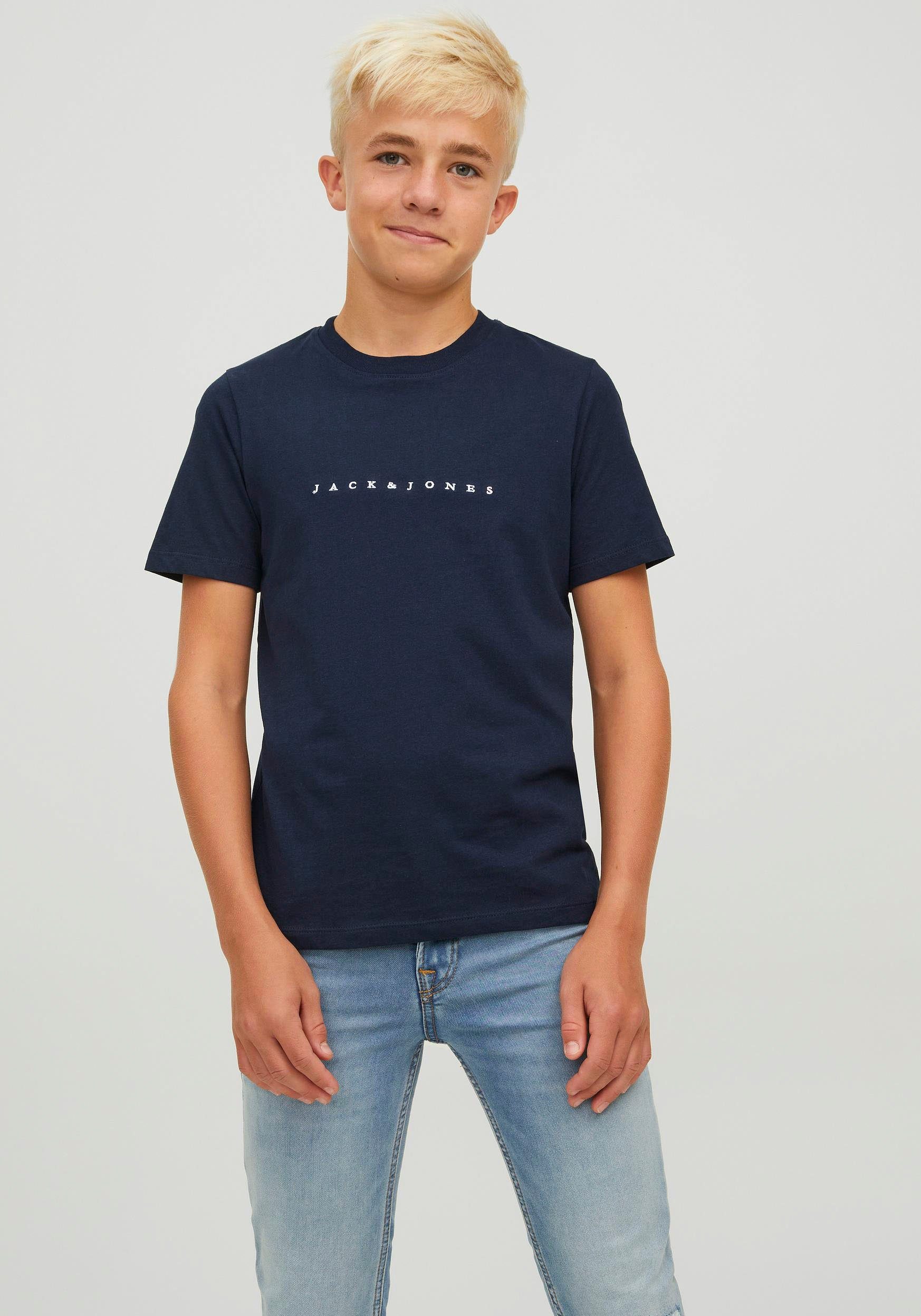 Jack & NECK SS Junior T-Shirt JORCOPENHAGEN Print NOOS CREW Blazer TEE Jones JNR Navy