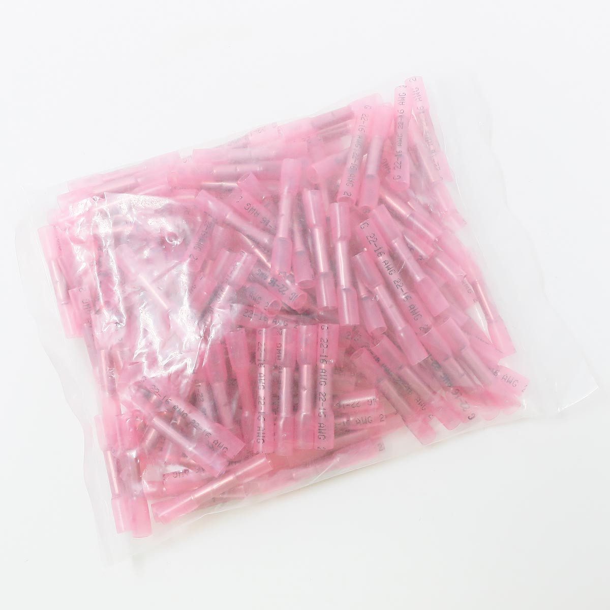 world-trading-net Quetschhülse Stoßverbinder schrumpfbar rot, 0,5-1,5mm² 150 Stk