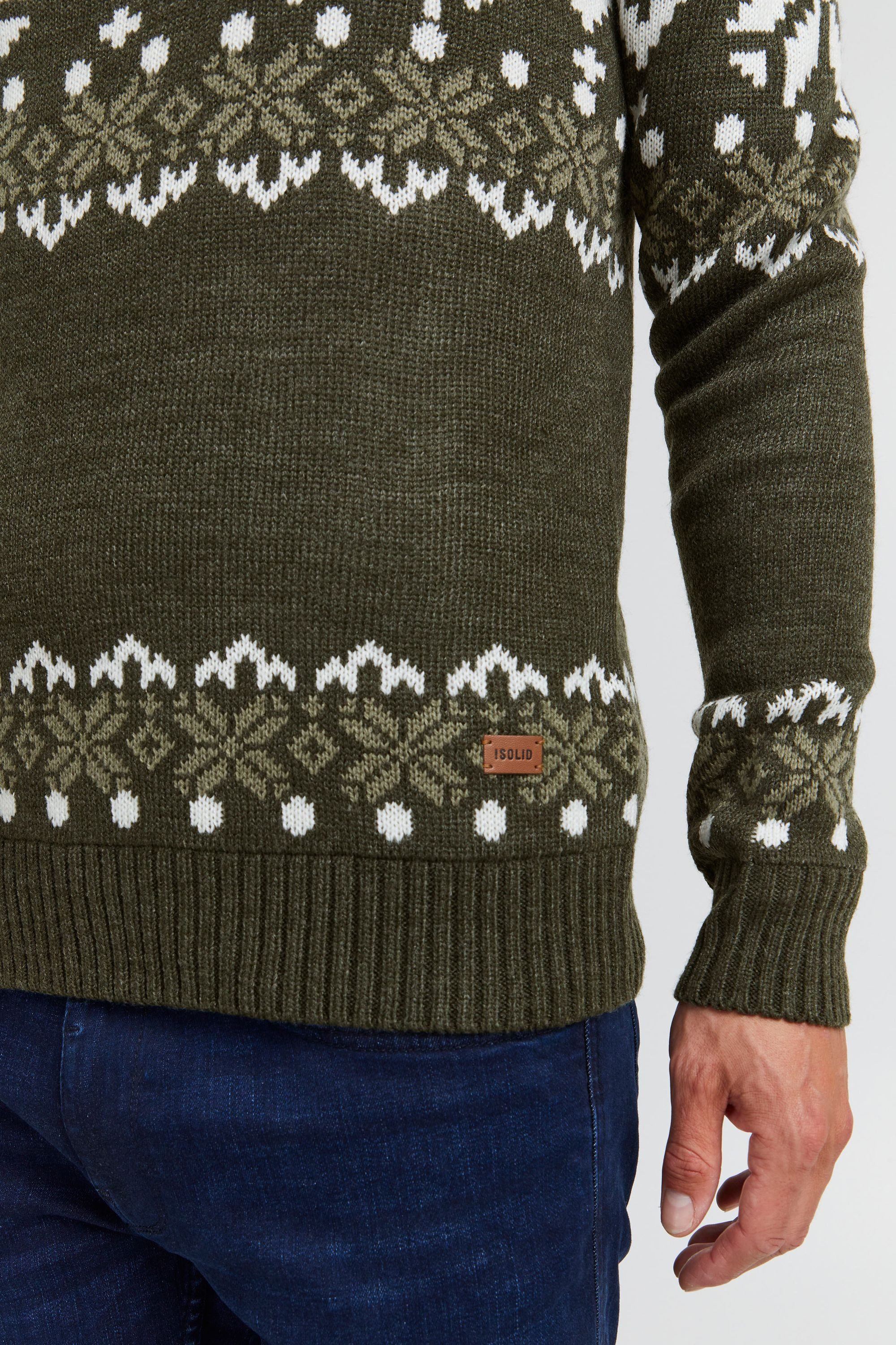 !Solid Troyer SDNorwin Strickpulli mit Norweger Strickmuster