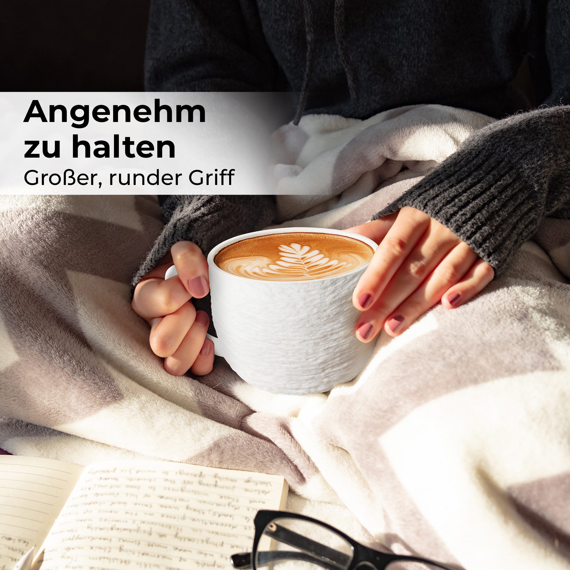 MiaMio Tasse Oasis Mugs Set of 4 White