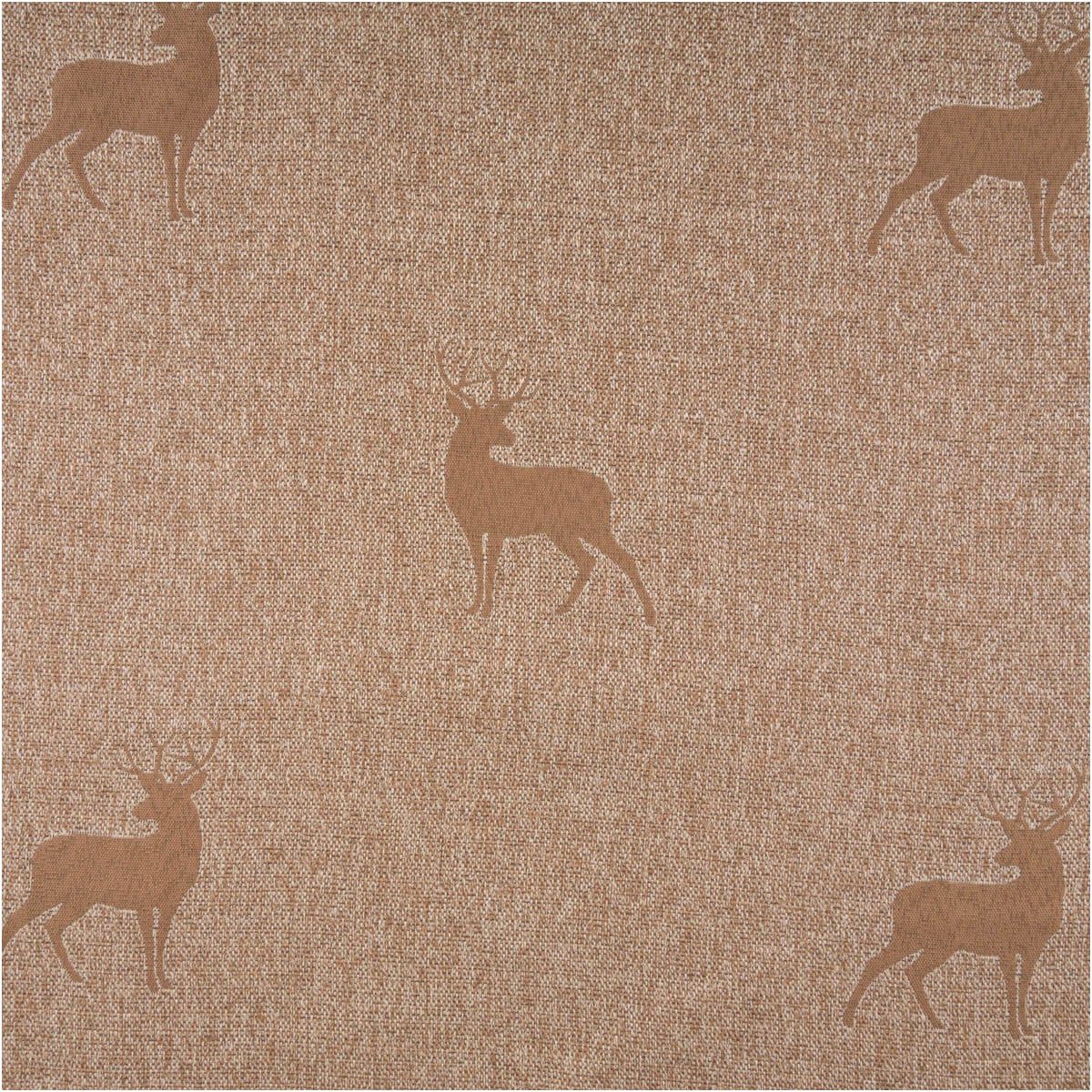 SCHÖNER LEBEN. Stoff Dekostoff Meterware Jacquard Landhausstoff Wendestoff braun 140cm, pflegeleicht,doubleface