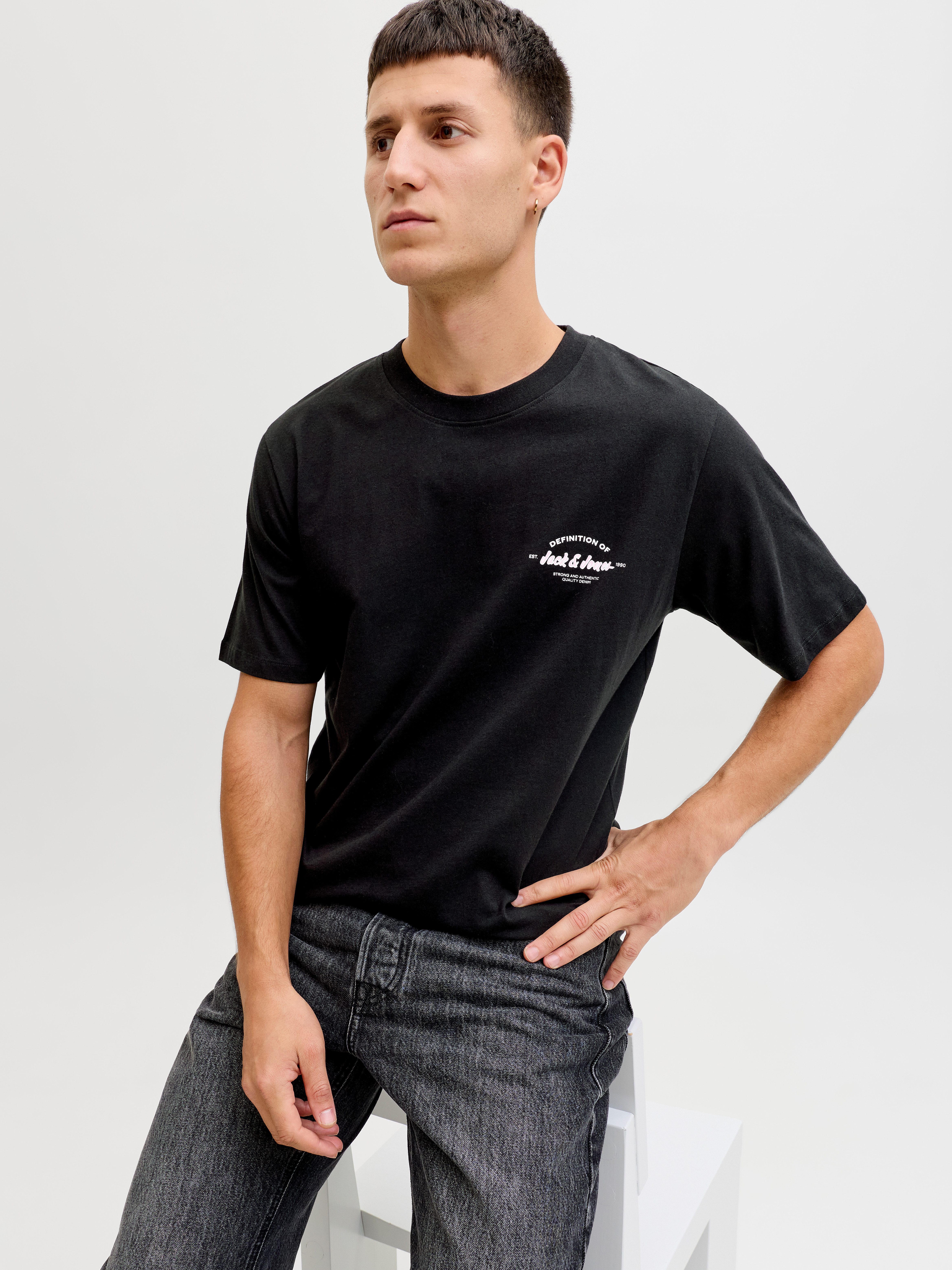 Jack & Jones Rundhalsshirt JJBRANDON TEE SS CREW NECK