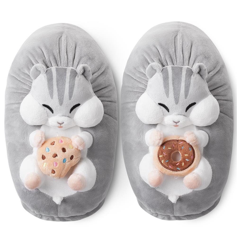 Corimori Tier Pantoffeln für Kinder Einheitsgröße 25-33,5 Plüsch Hausschuhe (Packung, Geschenk) EU Einheitsgröße 25-33,5 Holly der Hamster für Kinder, Jungen, M – Bild 2 von 5