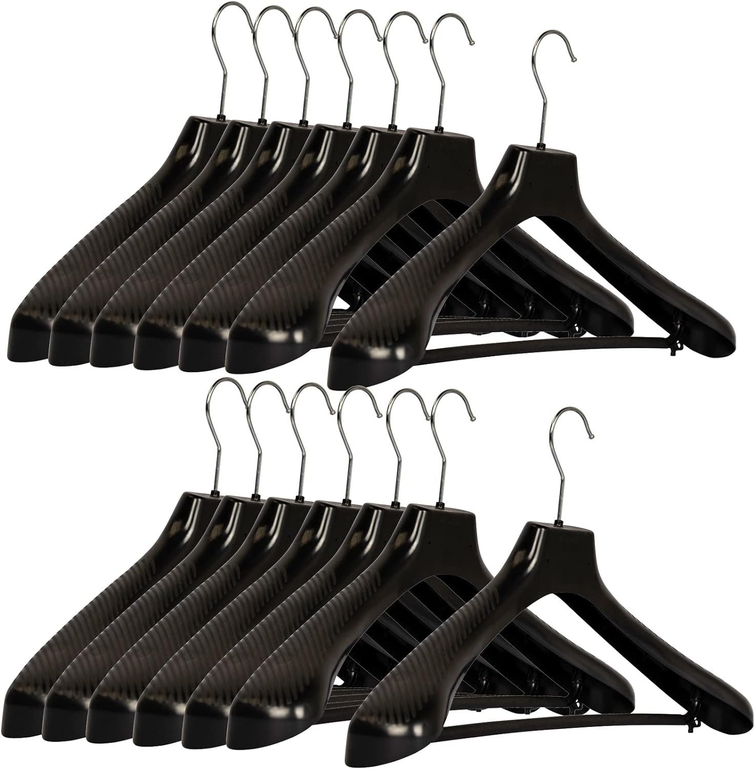RSR Hangers Kleiderbügel SM 45 cm mit Hosensteg Anti-Rutsch Schwarz 360° Ha günstig online kaufen