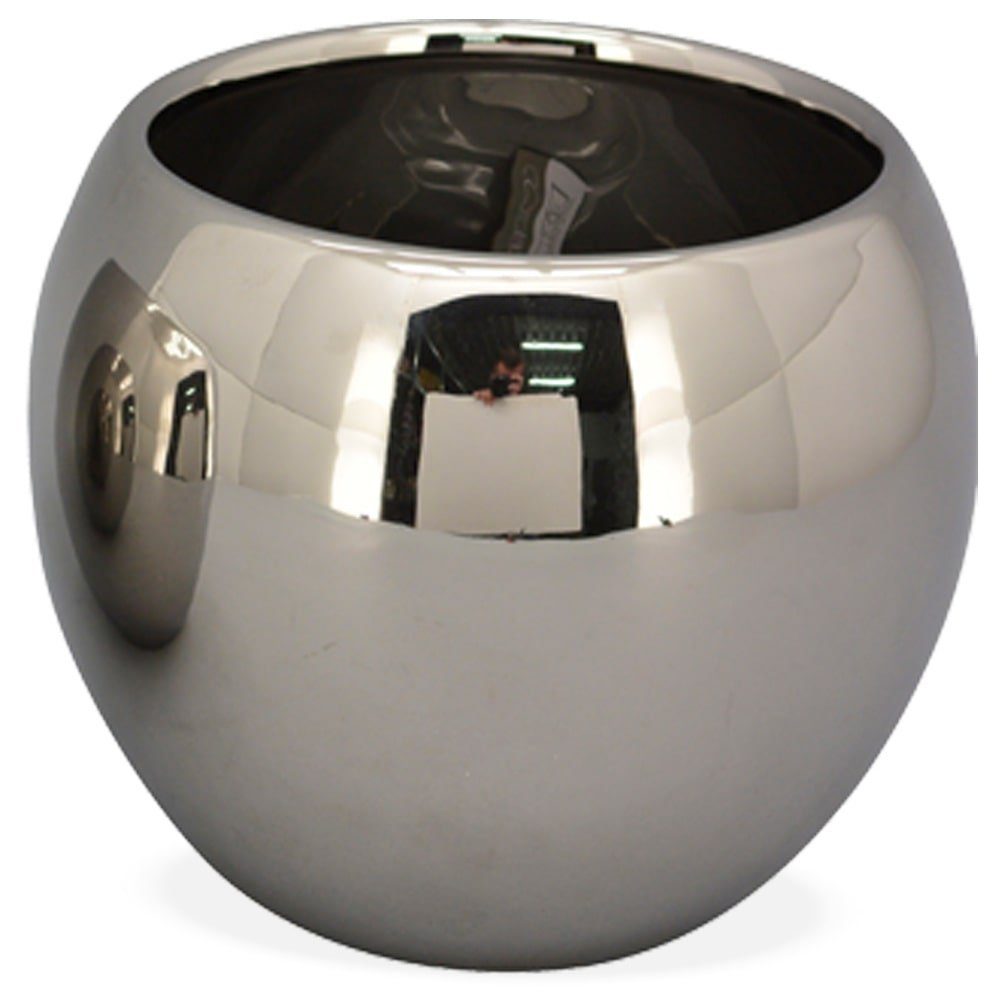 matches21 HOME & HOBBY Blumentopf »Pflanztopf Keramik Übertopf Silber