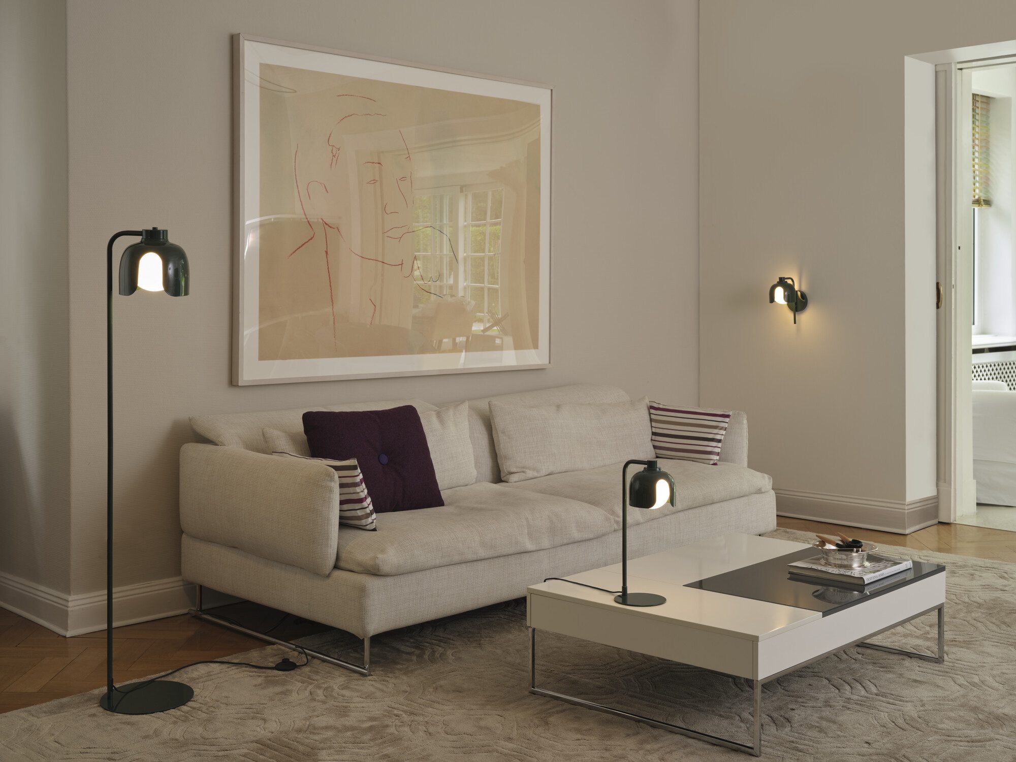 Osram Wandleuchte Decor Corolle, ohne Leuchtmittel, Fassung G9, Stahl und Glas