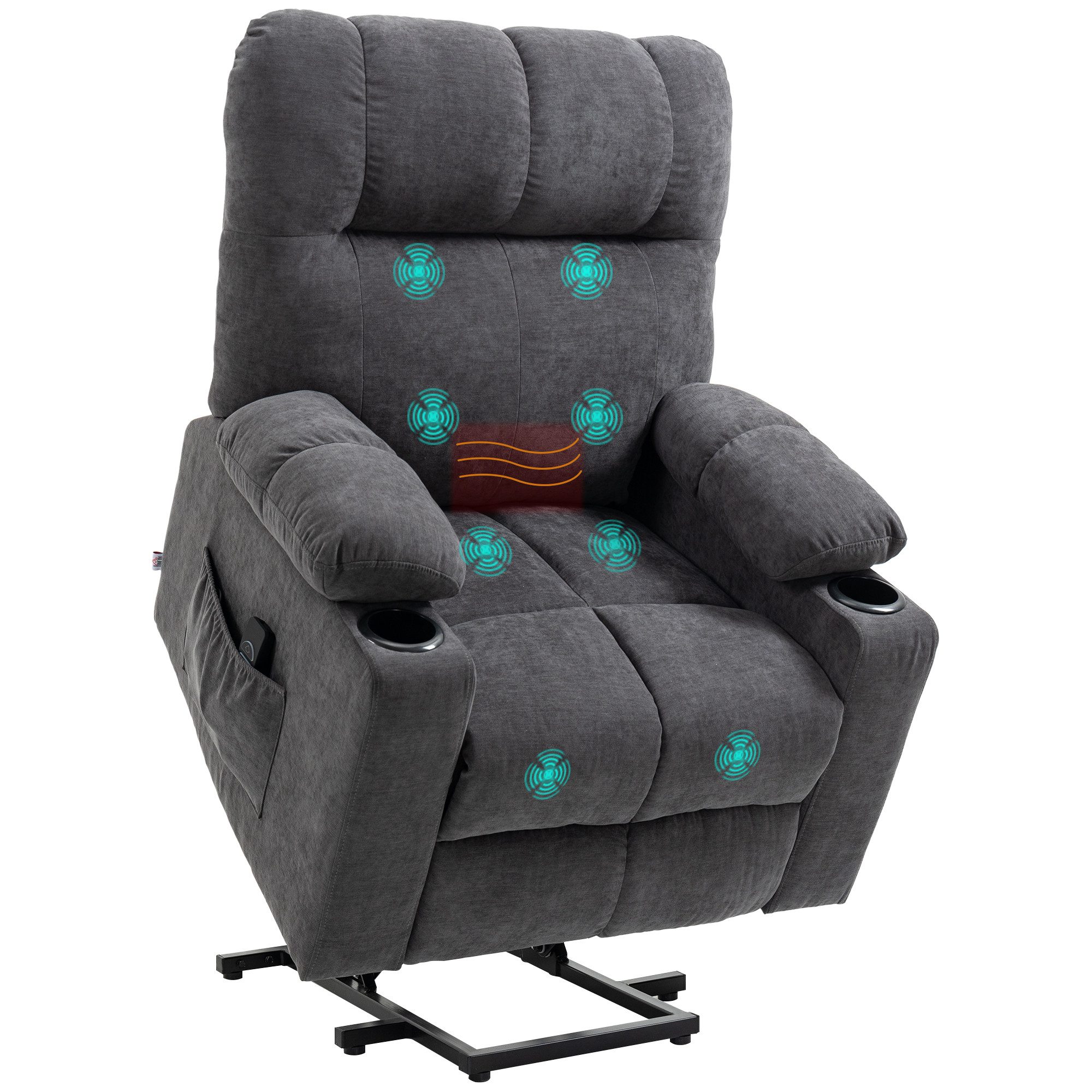 Massagesessel Sessel mit Aufstehhilfe, Elektrischer Kinosessel mit Massagefunktion