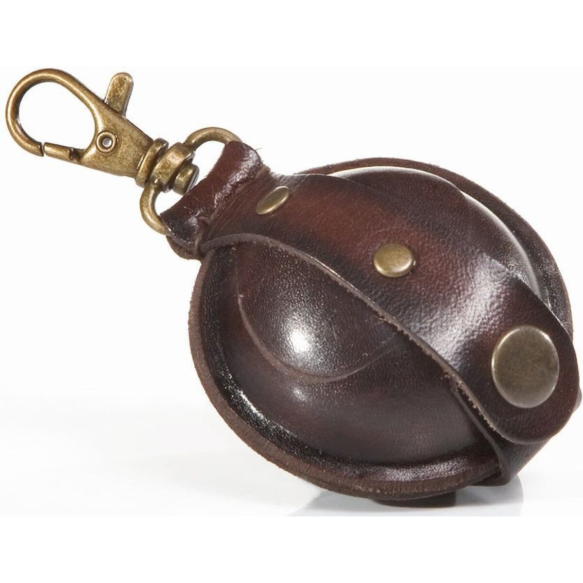 Mika Gürteltasche Mini Schlüsselanhänger / Kleingeldbörse Sattelleder 5cm braun
