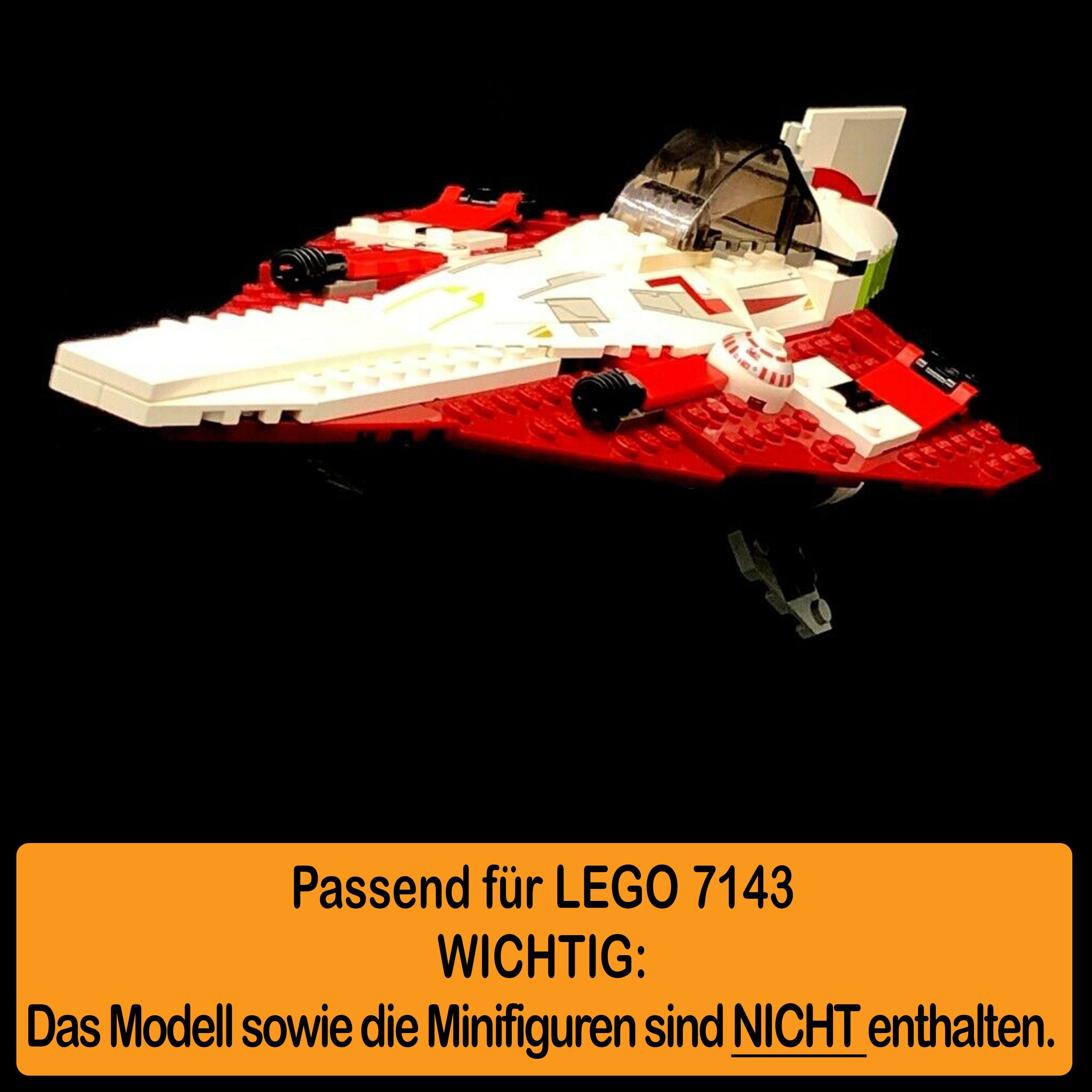 Display LEGO AREA17 für Positionen (verschiedene Starfighter Standfuß selbst zusammenbauen), und in Jedi zum 100% Made Stand Winkel Germany einstellbar, Acryl 7143