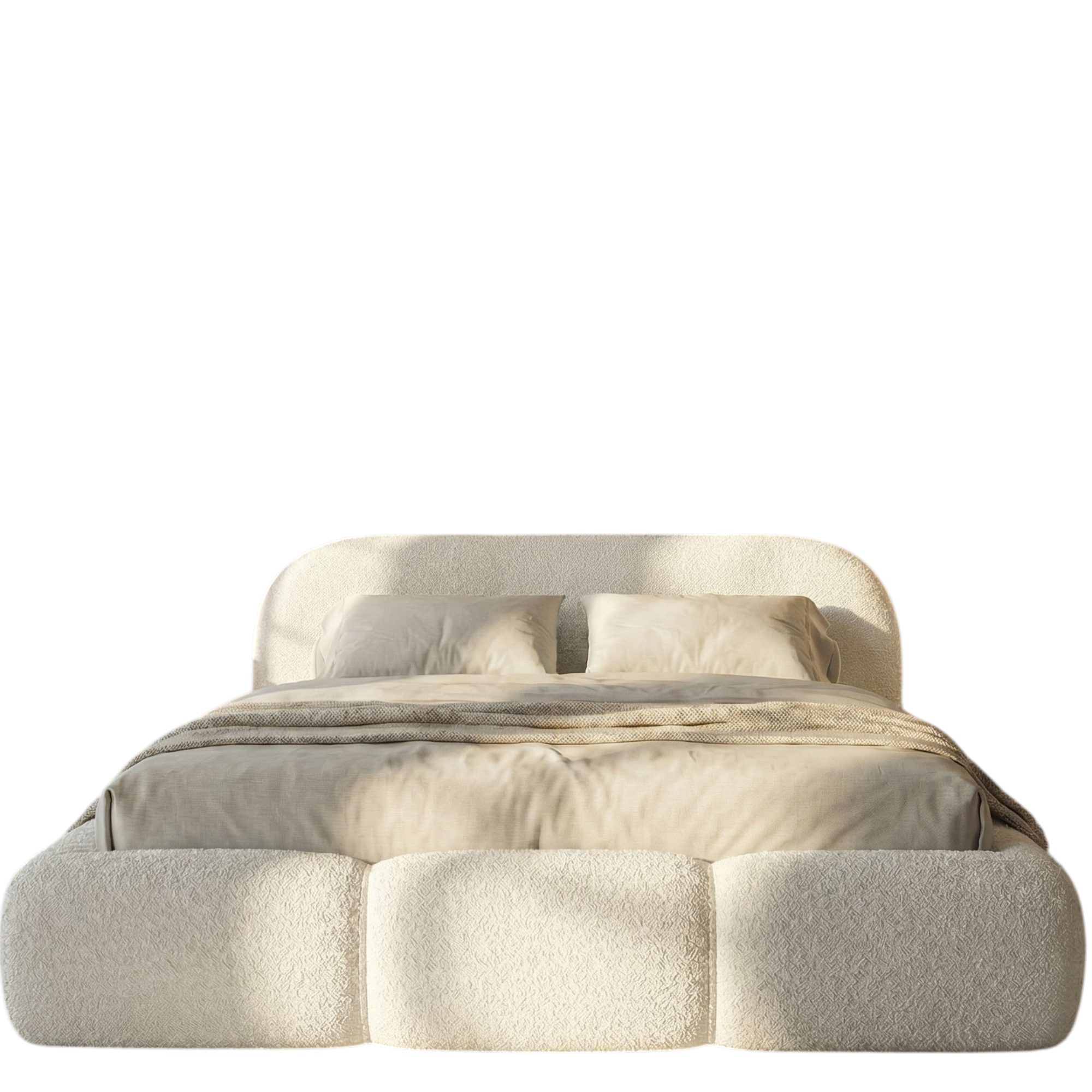 thematys Polsterbett mit Bettkasten, CLOUD 140x200 160x200 180x200 200x200cm (Kopfteil im Oversize-Look und Stauraum – weich, modern und pflegeleicht) – Bild 5 von 5