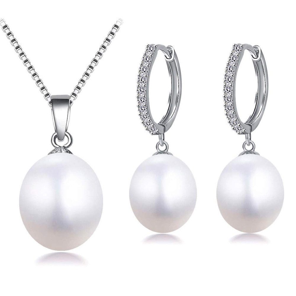 Kim Johanson Schmuckset aus 925 Silber mit Süßwasserzuchtperlen - Halskette günstig online kaufen