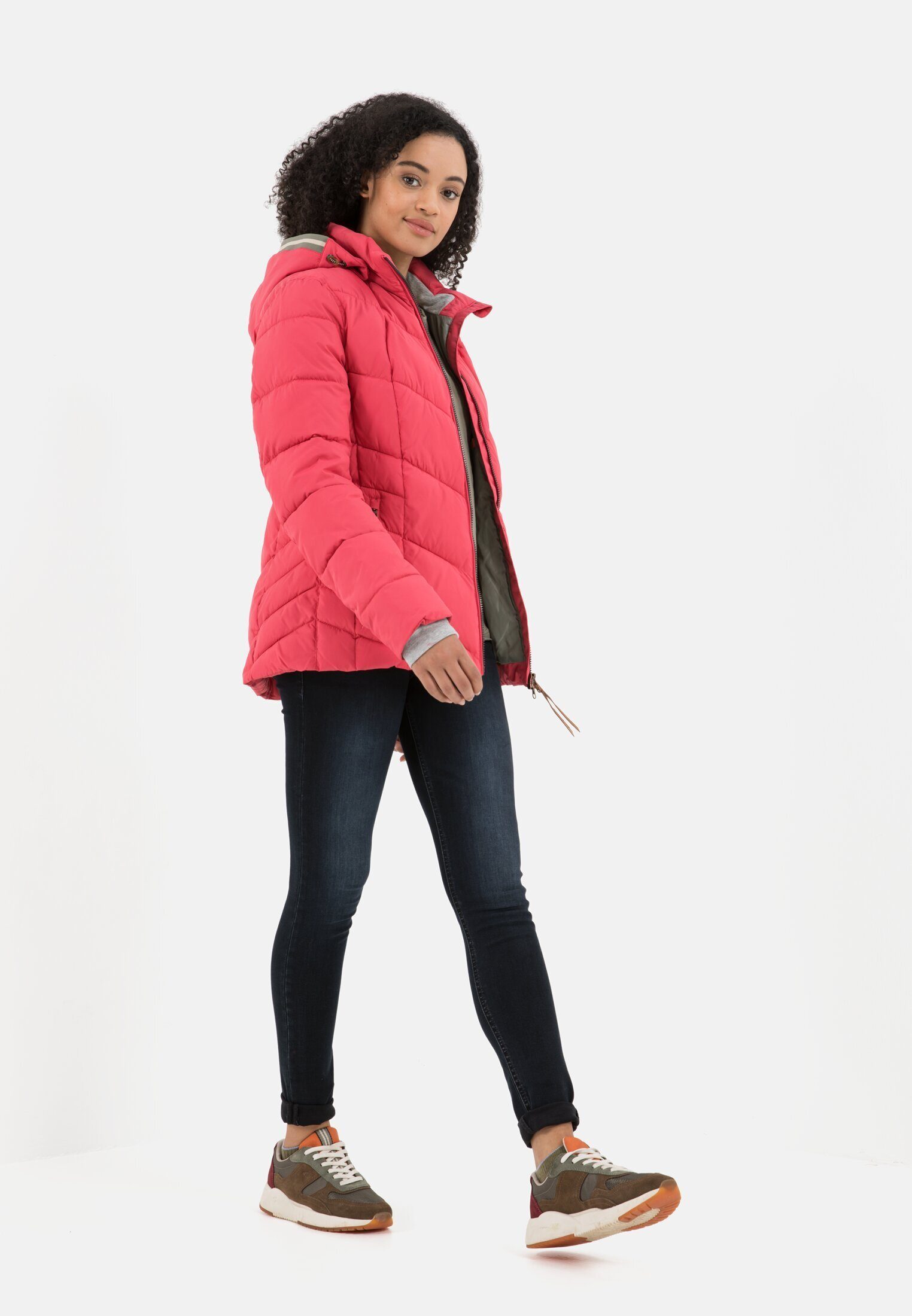 camel active Steppjacke aus recyceltem Rot Polyester