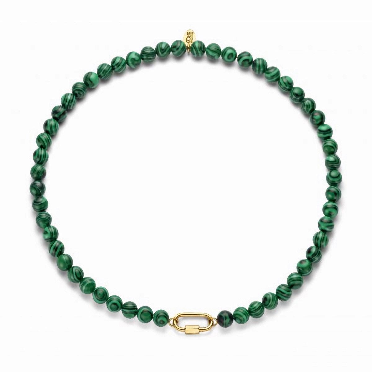 NICEANDnoble Perlenkette Malachit Perlenkette 45 cm mit vergoldeter Edelsta günstig online kaufen