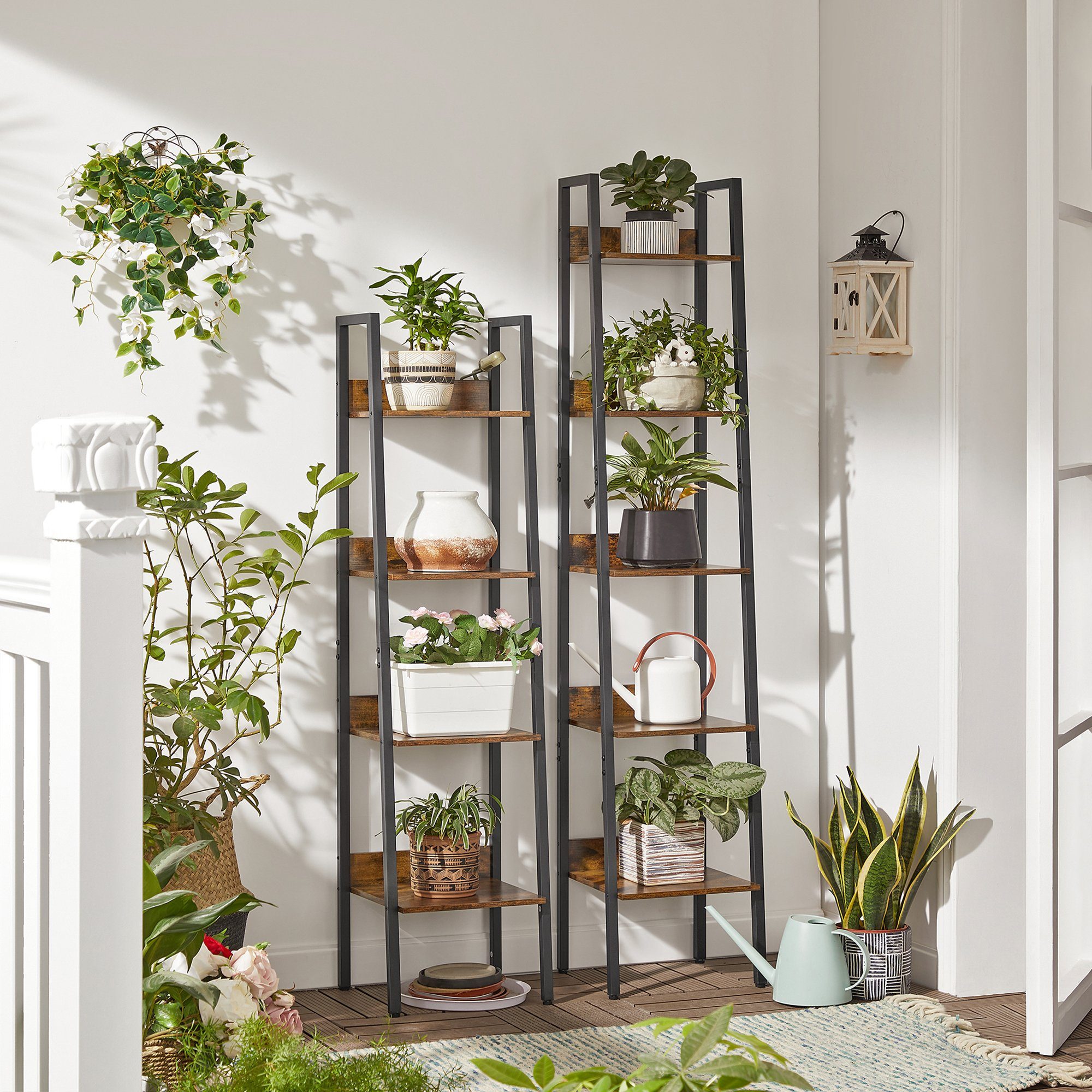 VASAGLE Standregal, Bücherregal, Leiterregal, 140/170 cm, günstig online kaufen