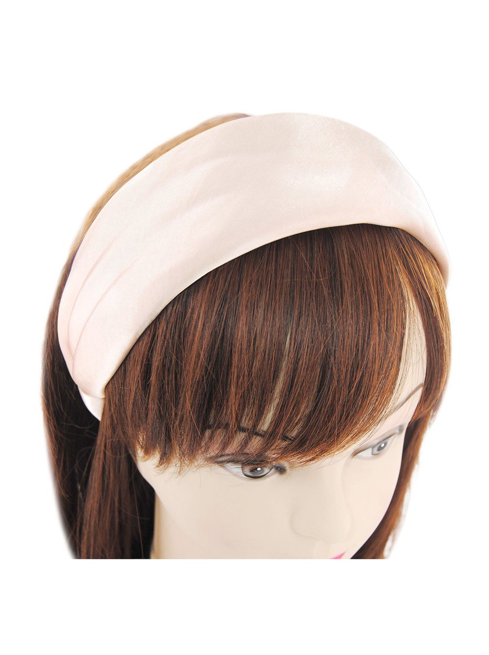 axy Haarreif Breiter Haarreif Damen Satin gepolstert, Breiter Damen Haarreifen aus Satin Stirnband Haarband
