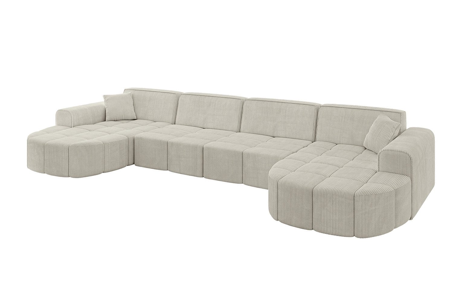 ALTDECOR Wohnlandschaft Livo-U2, Sofa Praktische Bequeme Funktionsecke Couch U-Form Eckcouch, Corner Sofa U-Form Vielseitige Sofa Wohnlandschaft Wohnzimmer