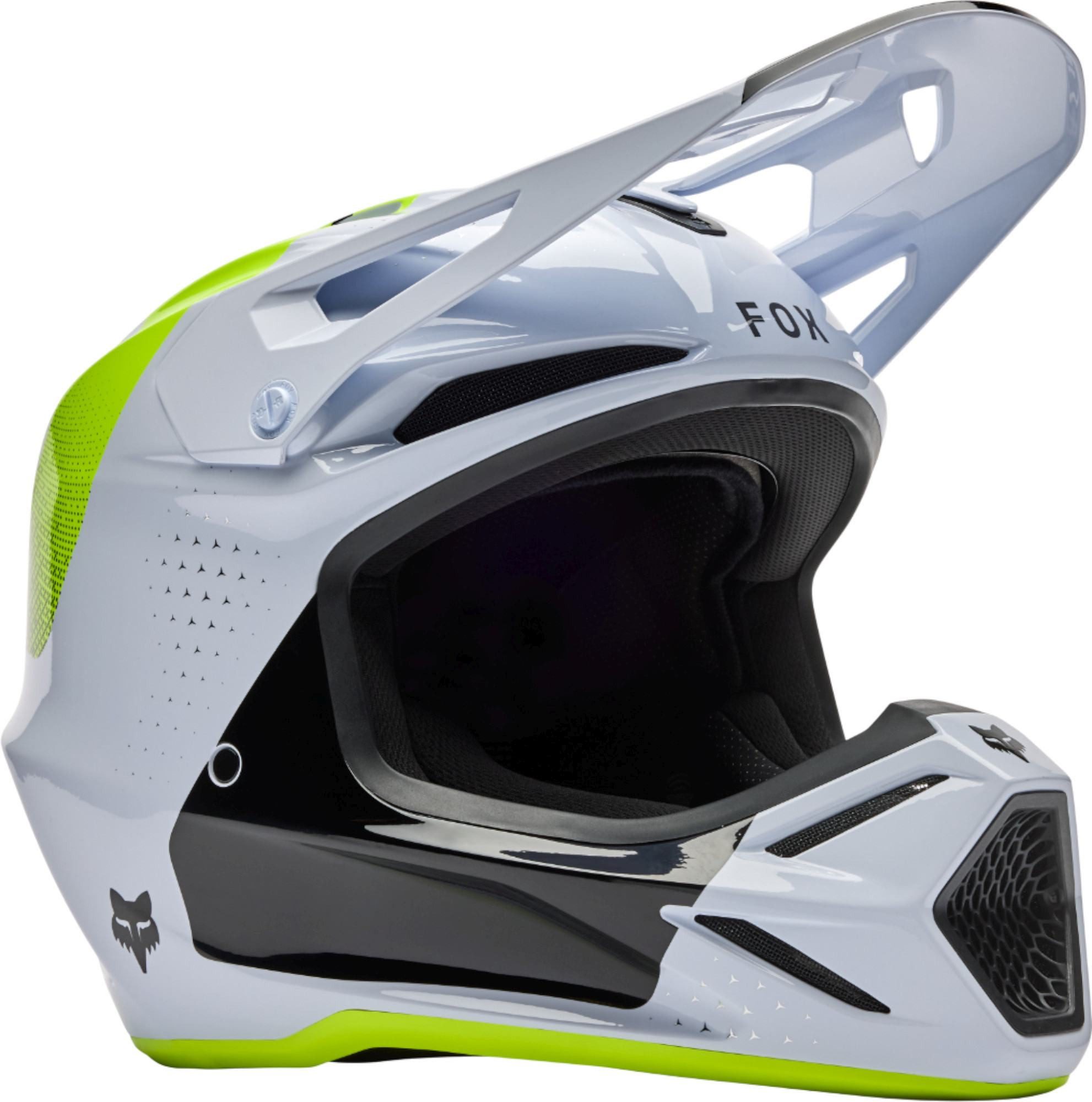 Fox Racing Motocrosshelm V3 Tine Motocross Helm, vorbereitet für Kommunikationssystem