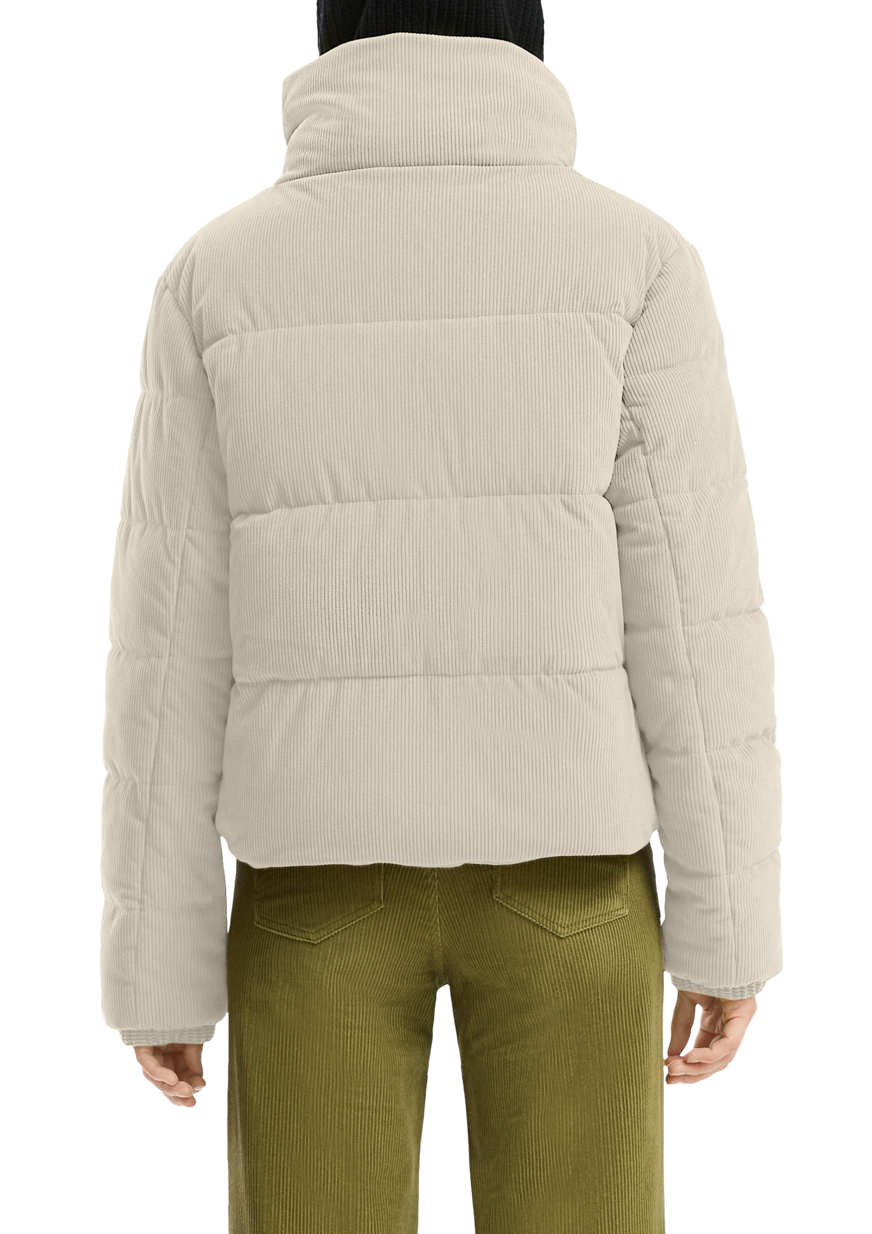 QS Steppjacke kurz, aus Cord und mit Stehkragen günstig online kaufen