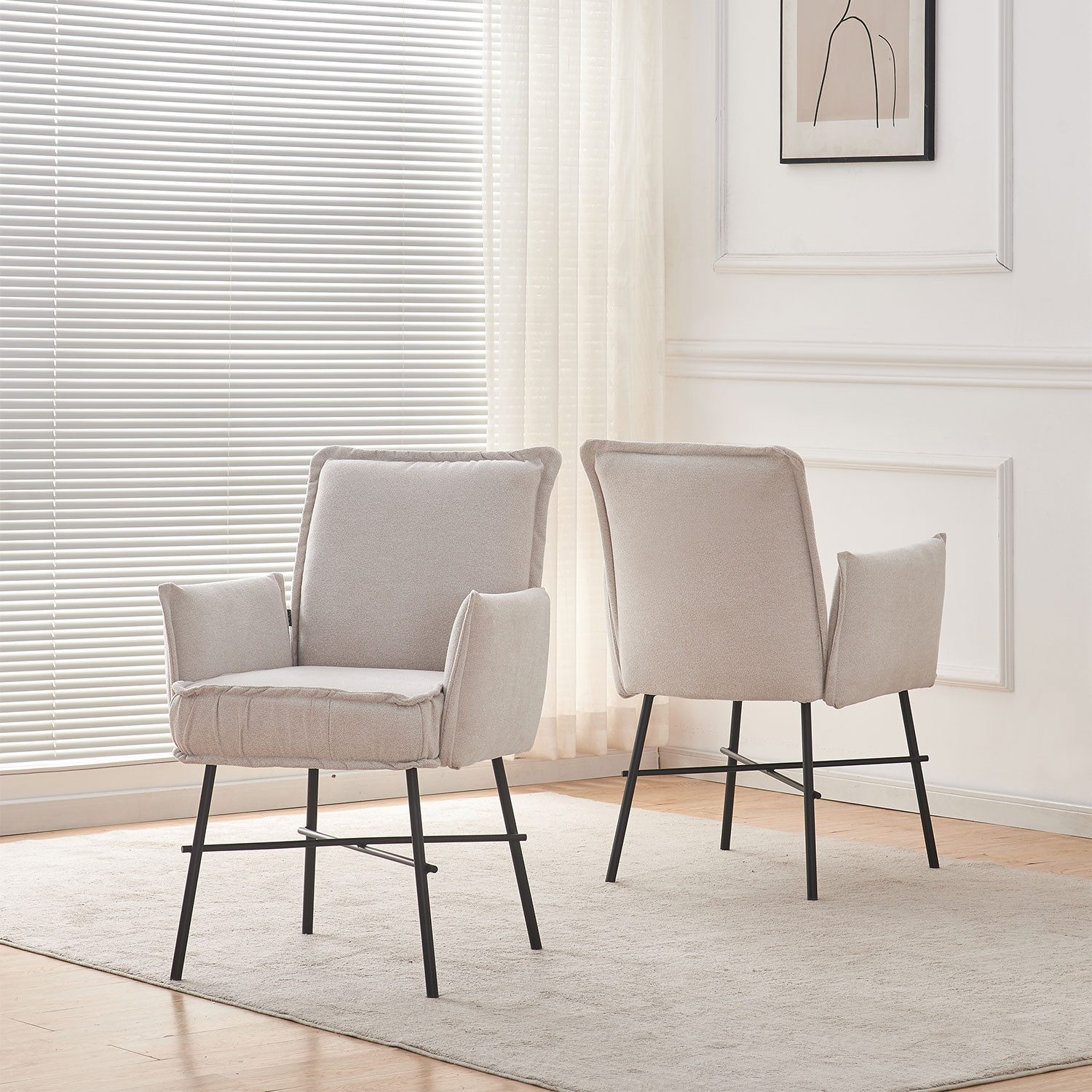 B&D home Polsterstuhl JÜRGEN (1 St), gepolstert, Federkernbox, Armlehnen, s günstig online kaufen