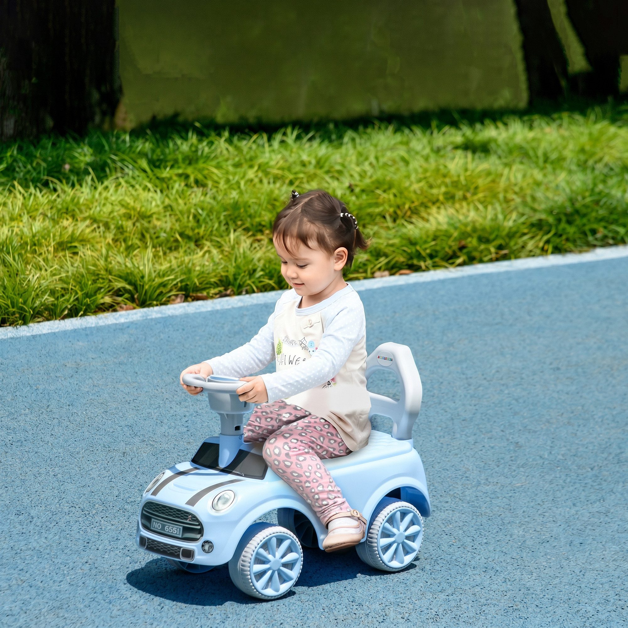 AIYAPLAY Rutscher Rutschauto Rutschfahrzeug Kinderfahrzeug für 18-36 Monate Kinder, (Kinderrutschauto, 1-tlg., Rutscherfahrzeug), Rutscher für Kinder, hellblau
