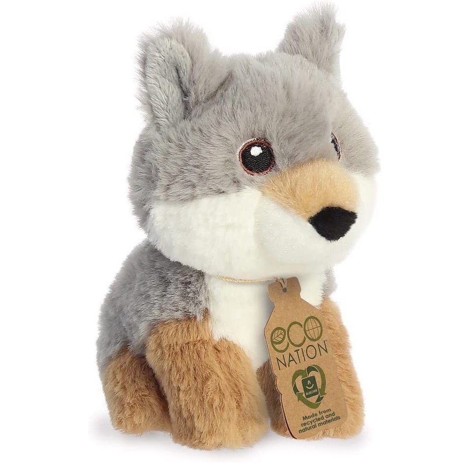 Aurora Plüschfigur Aurora 35077 - Eco Nation Wolf, Plüschtier, 13 cm