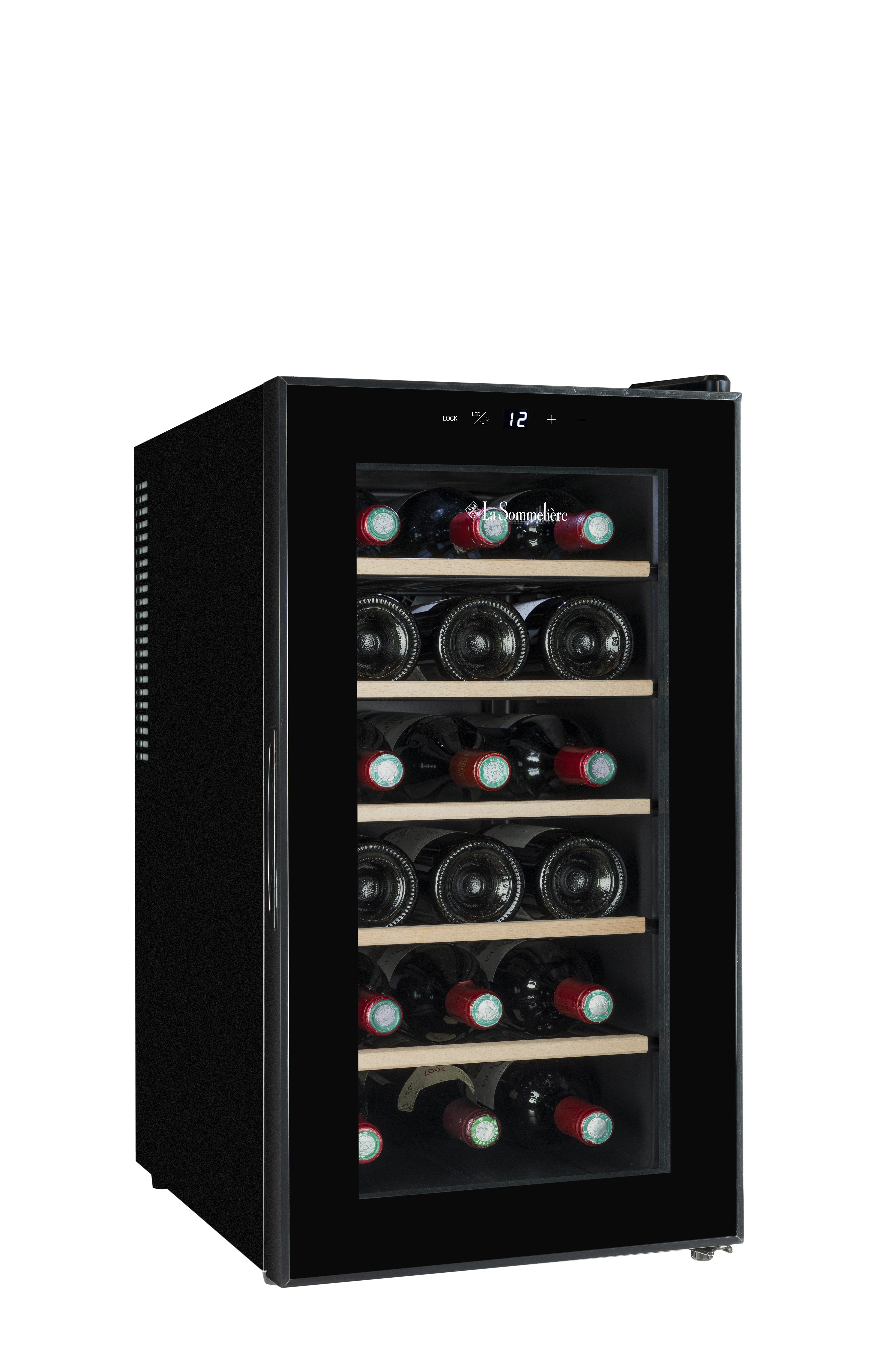 La Sommelière Weintemperierschrank 18SILENCE, für 18 Standardflaschen á 0,75l,Ultra-leise, freistehend